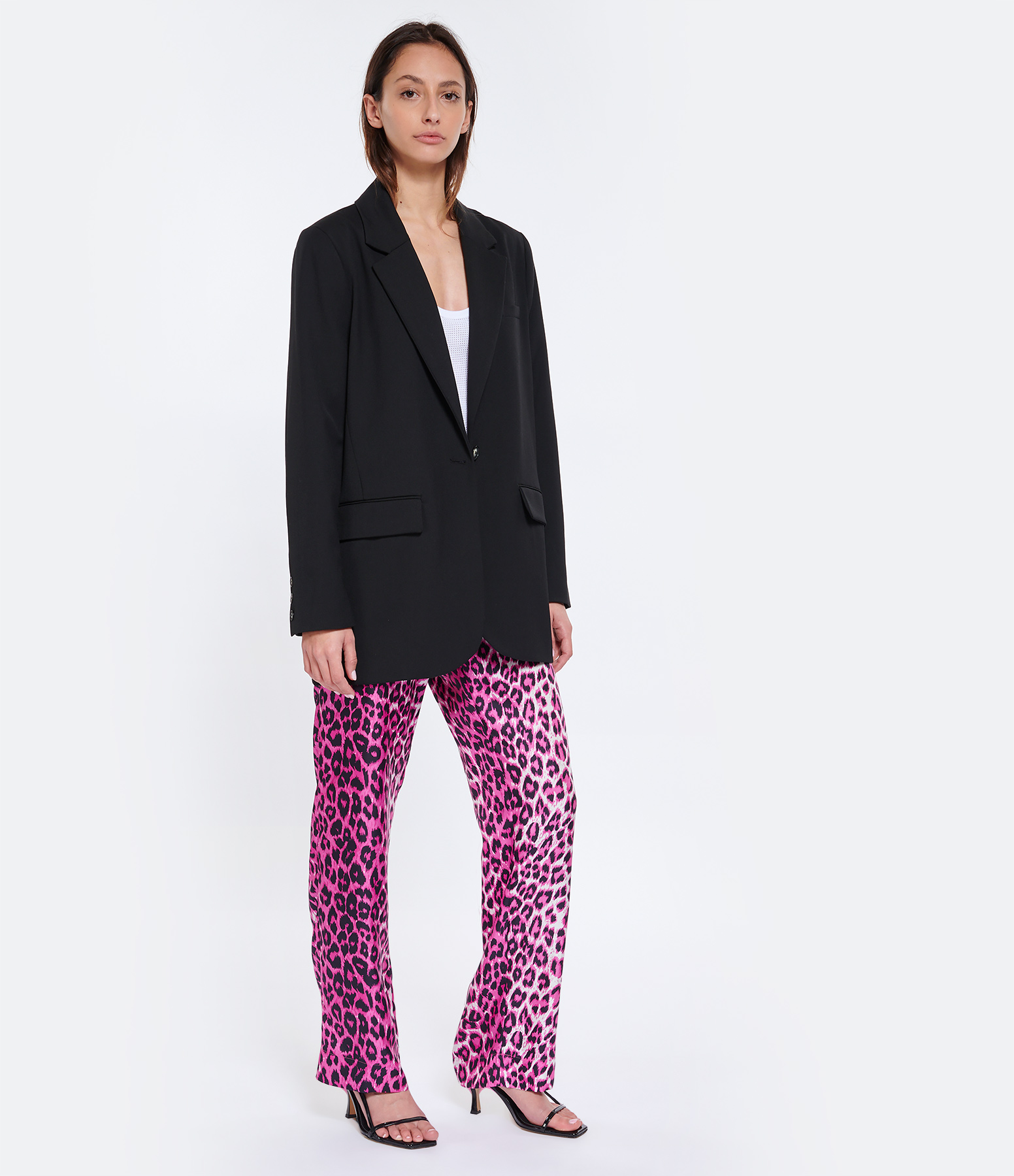 Lucky Silk Pink Panther Trousers, Lulli Exclusive