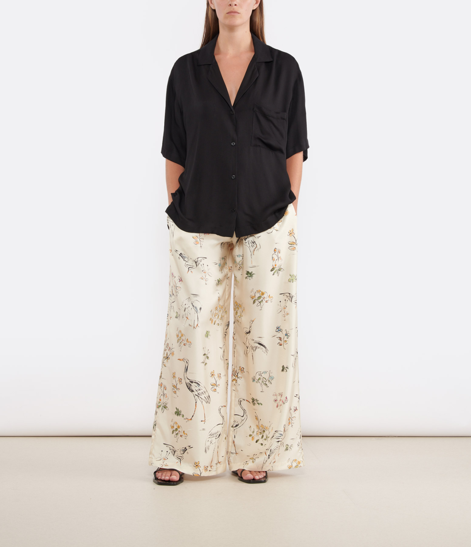 Printed Silk Skate Trousers