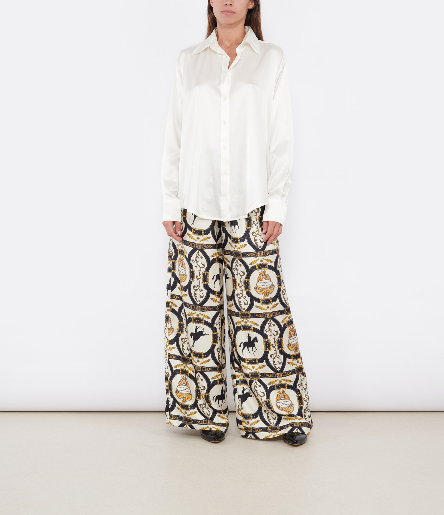 Printed Silk Skate Trousers