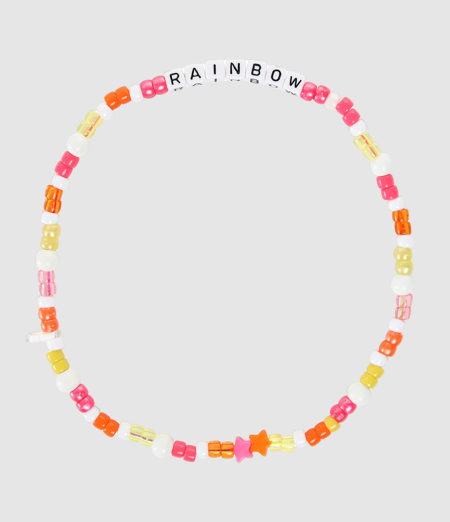 Love Beads RAINBOW Pink and Orange Necklace