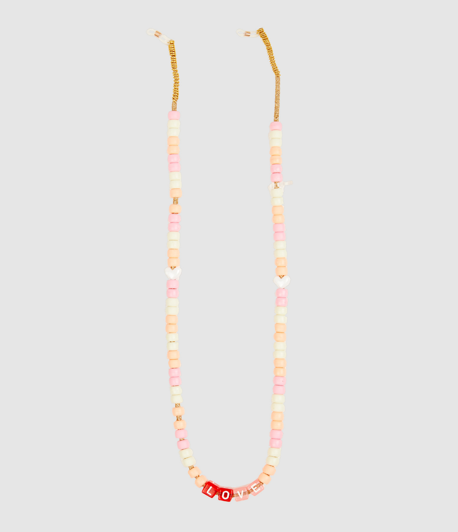Love Beads LOVE Orange Pearl Glasses Chain