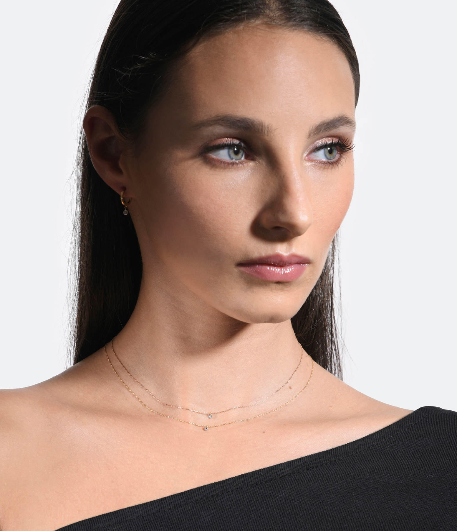 360° Brilliant-Cut Diamond Necklace, 0.10, Rose Gold