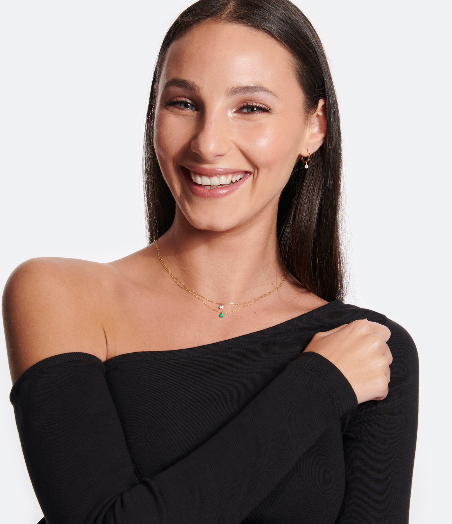 360° Brilliant-Cut Diamond Necklace, 0.20, White Gold