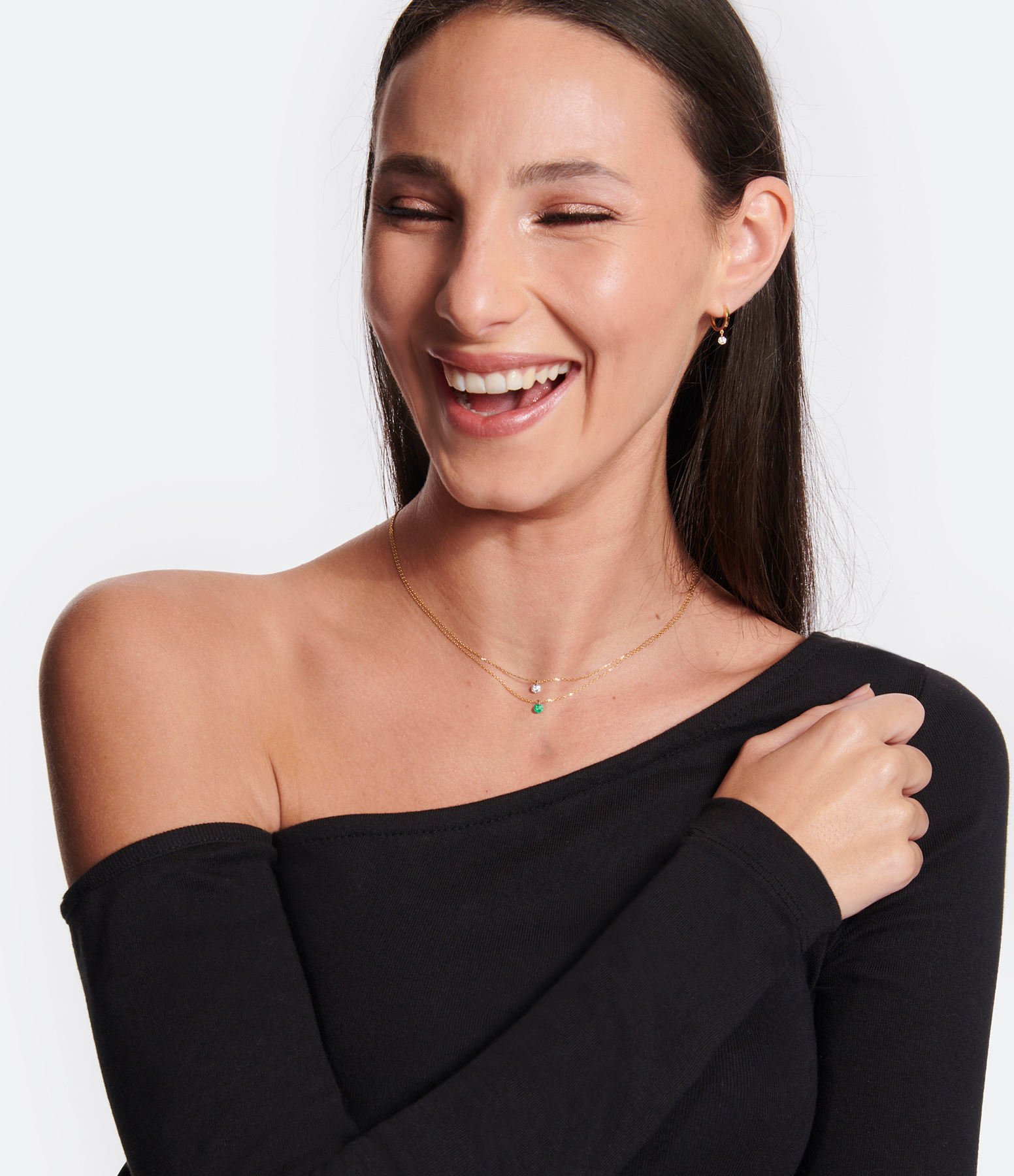 360° Brilliant-Cut Diamond Necklace, 0.20, Yellow Gold
