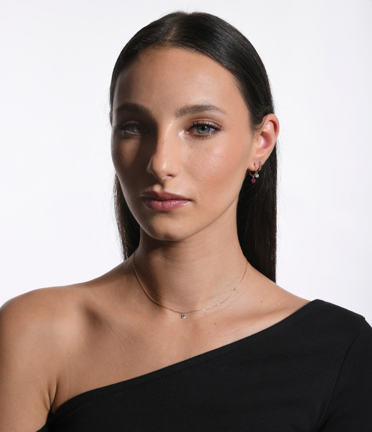 360° Brilliant-Cut Diamond Necklace, 0.20, Rose Gold