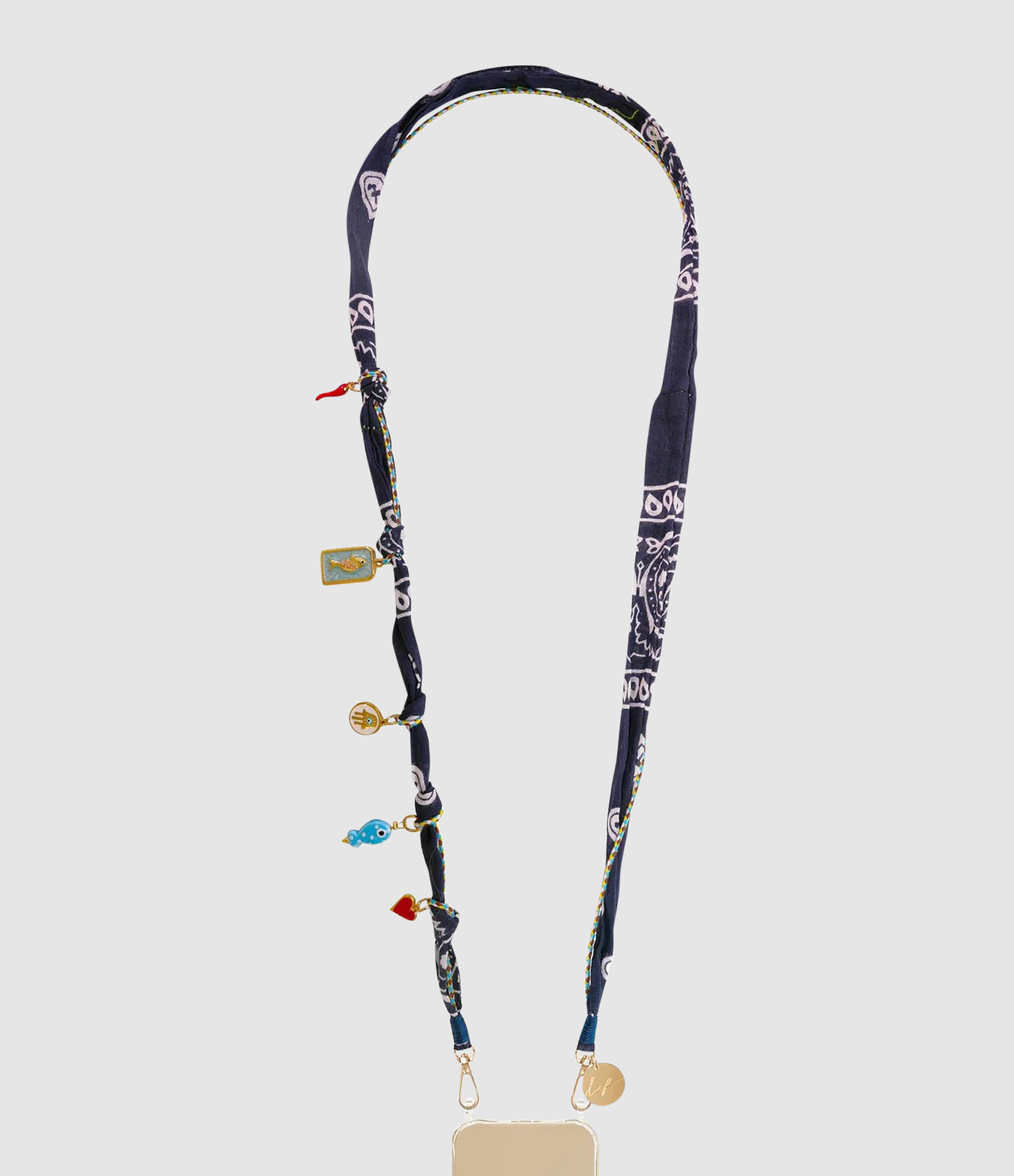 Laia Long Chain Bandana – Blue