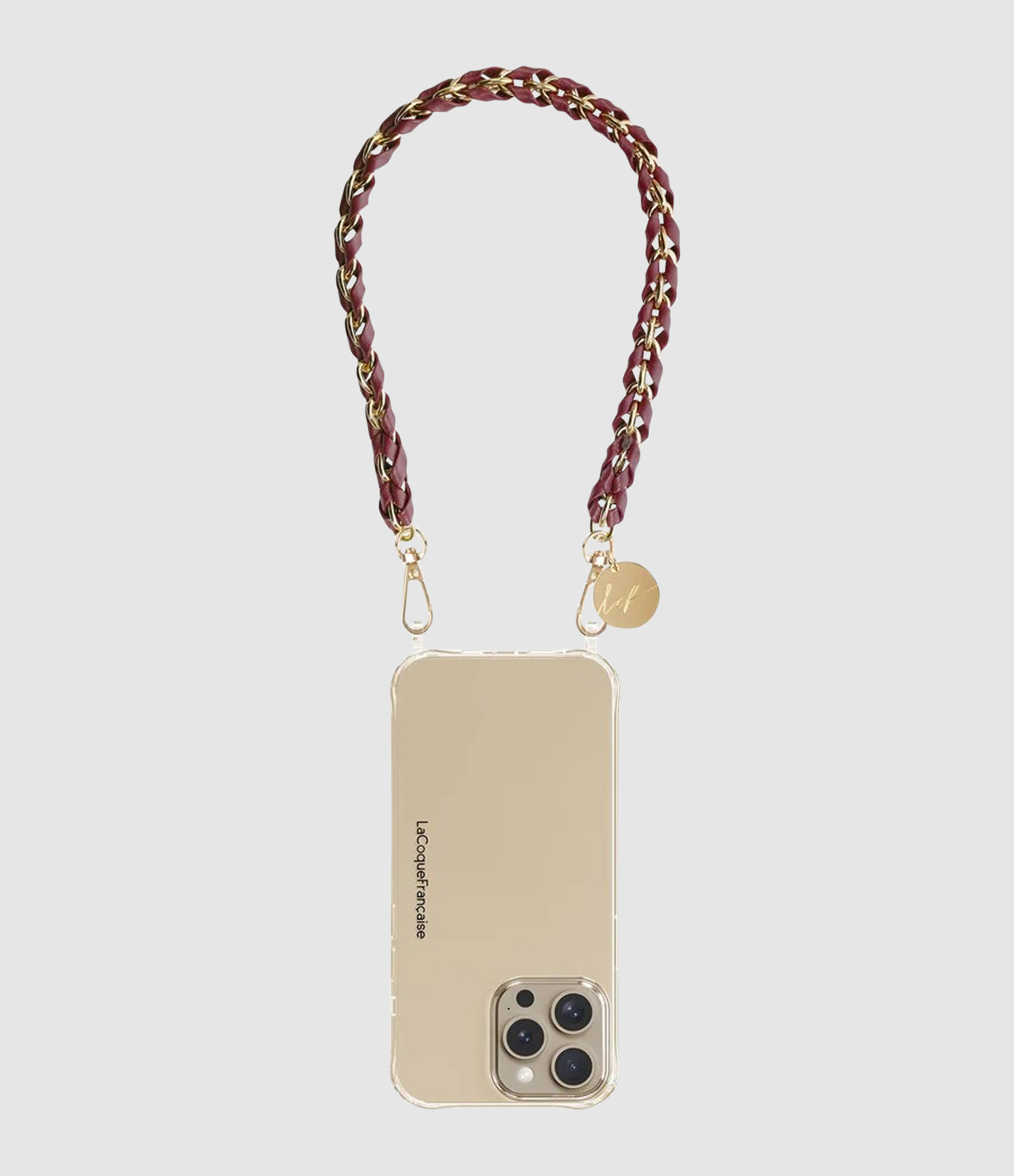 Short Chain, Bordeaux and Gold-tone