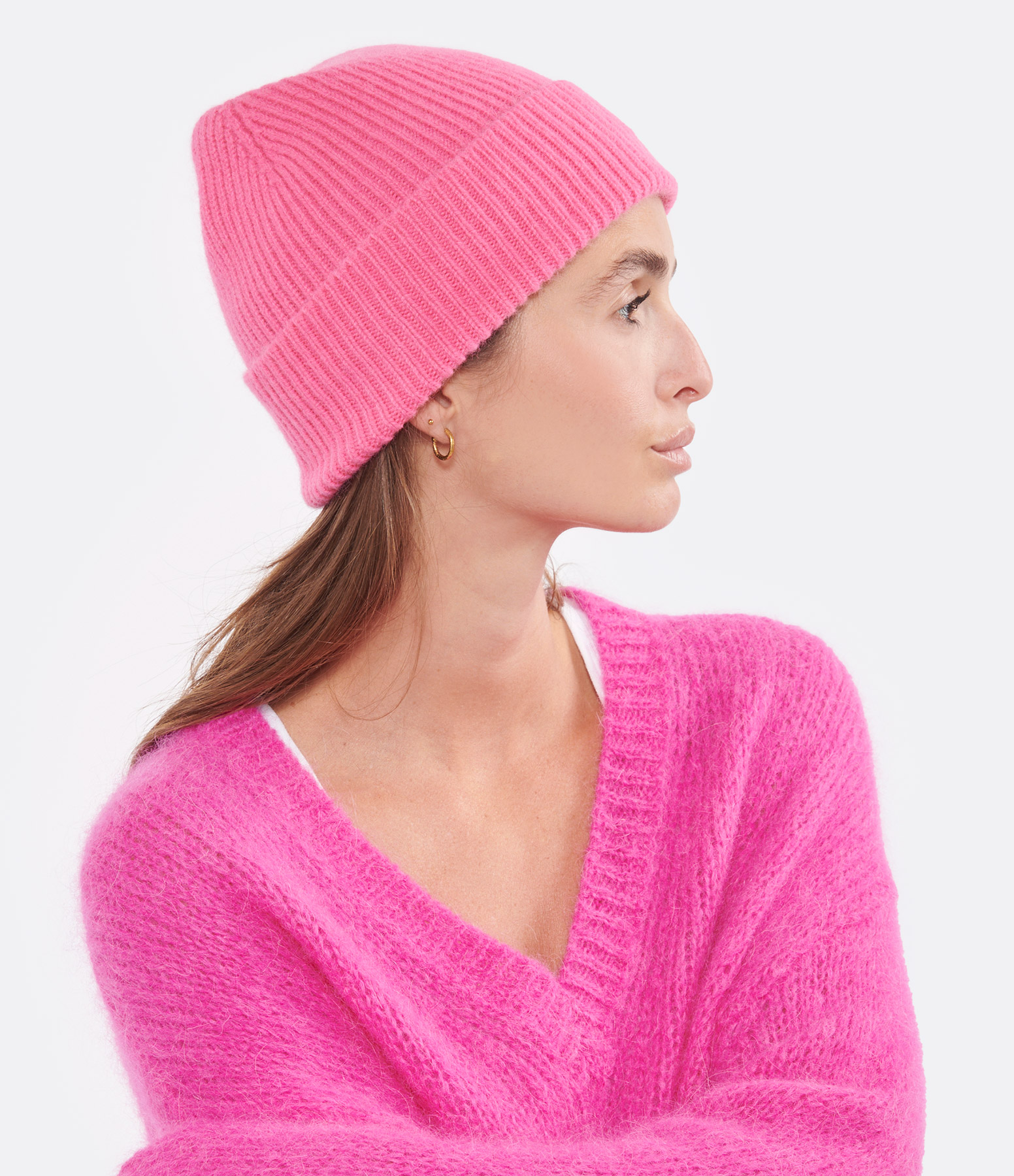 Pink Wool Beanie