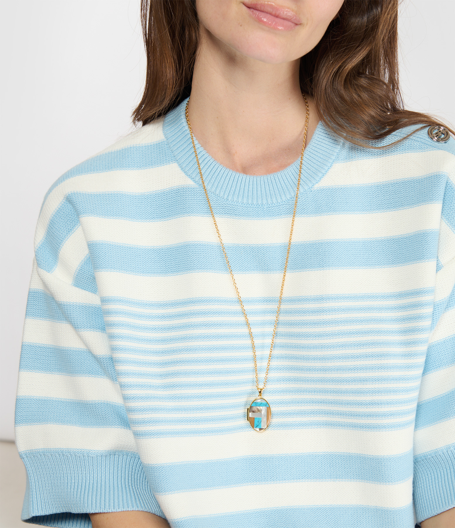 Blue Medallion Necklace