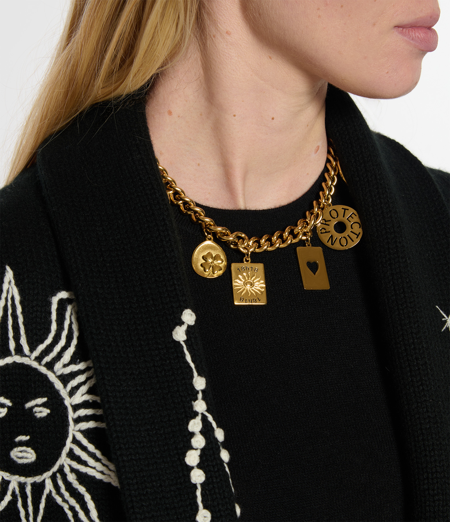 Gold-Plated Sekhmet Chain Necklace