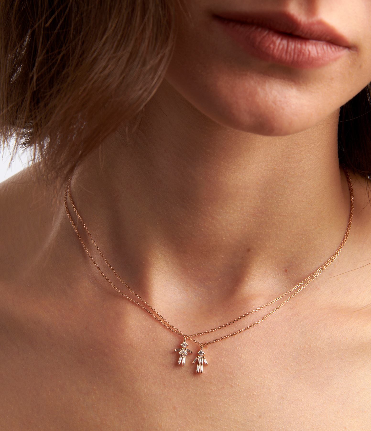 Iconic Mini Boys’ Rose Gold Diamond Necklace
