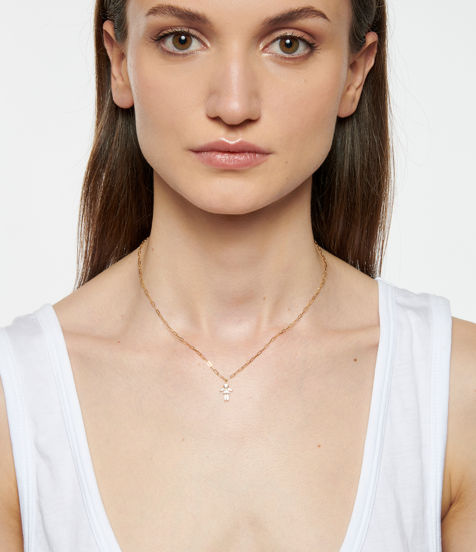 Big Girl Magnetic Necklace in Yellow Gold with Diamonds