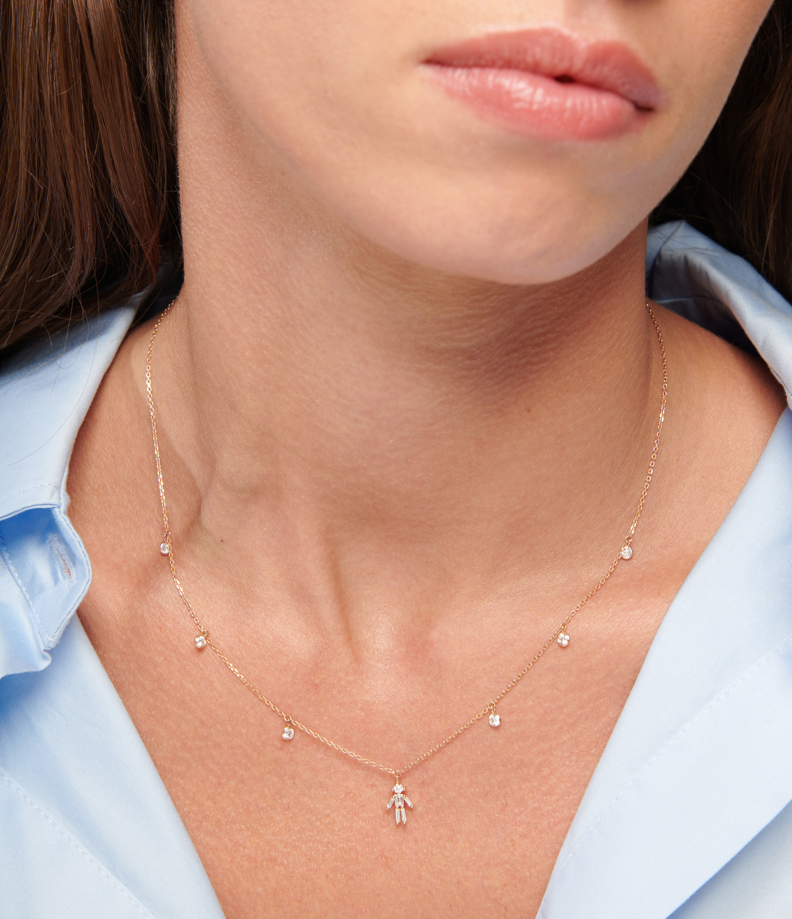 Sunshine Mini Boys’ Diamond Necklace in Rose Gold