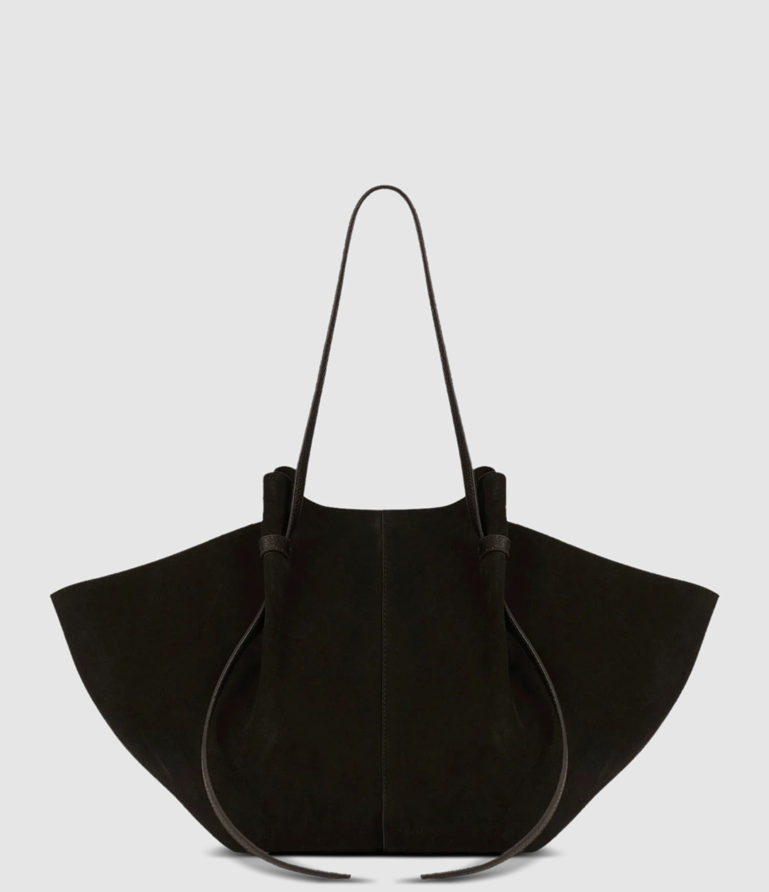 Large Black Suede Mochi Bag