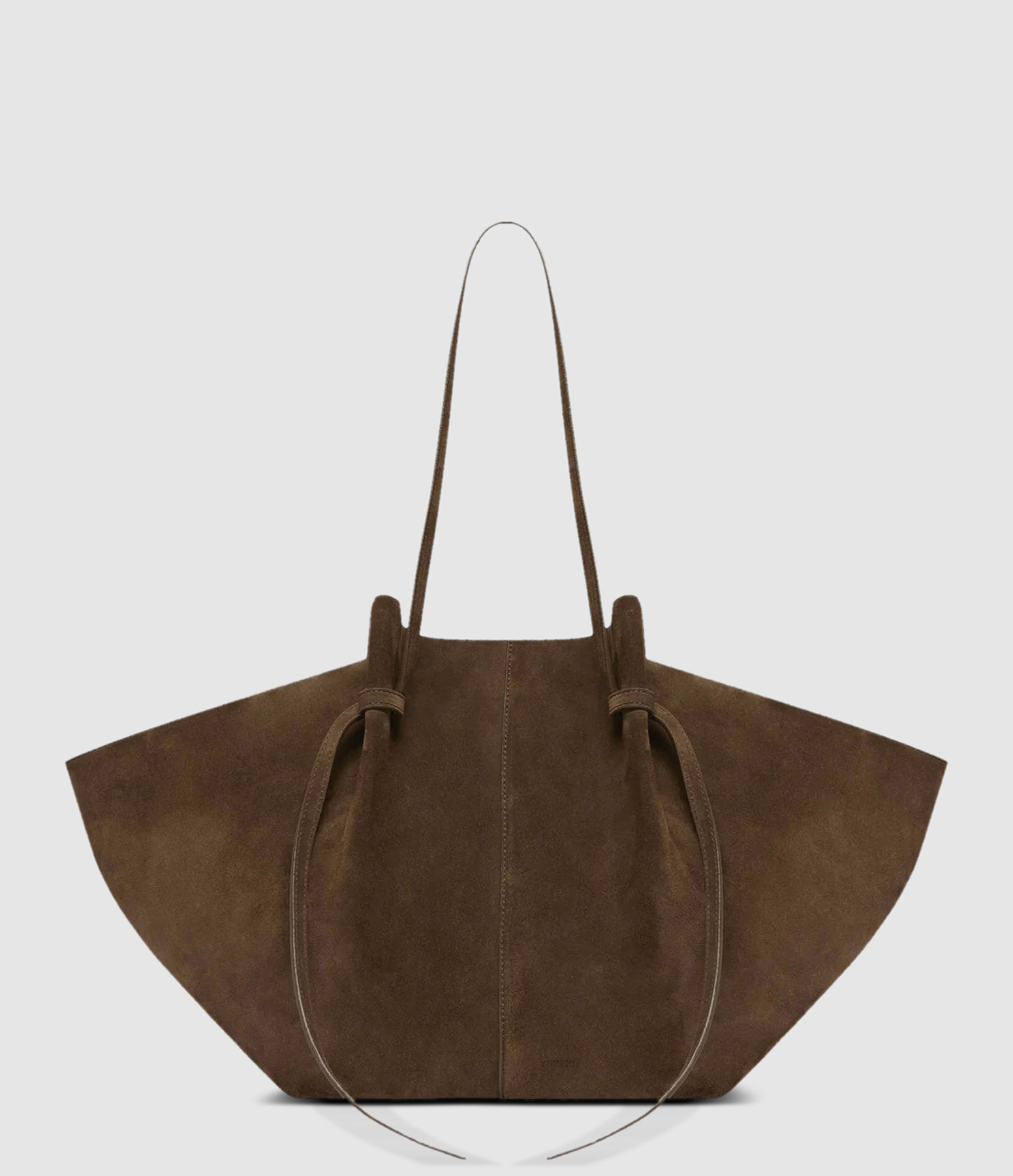 Large Chocolate Suede Mochi Bag