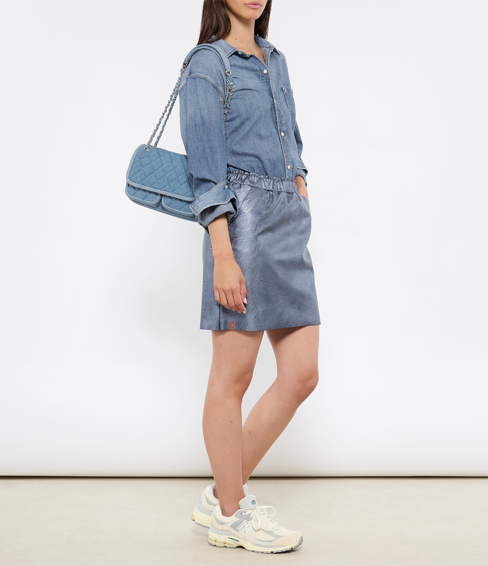 Newmini Blue Short Skirt