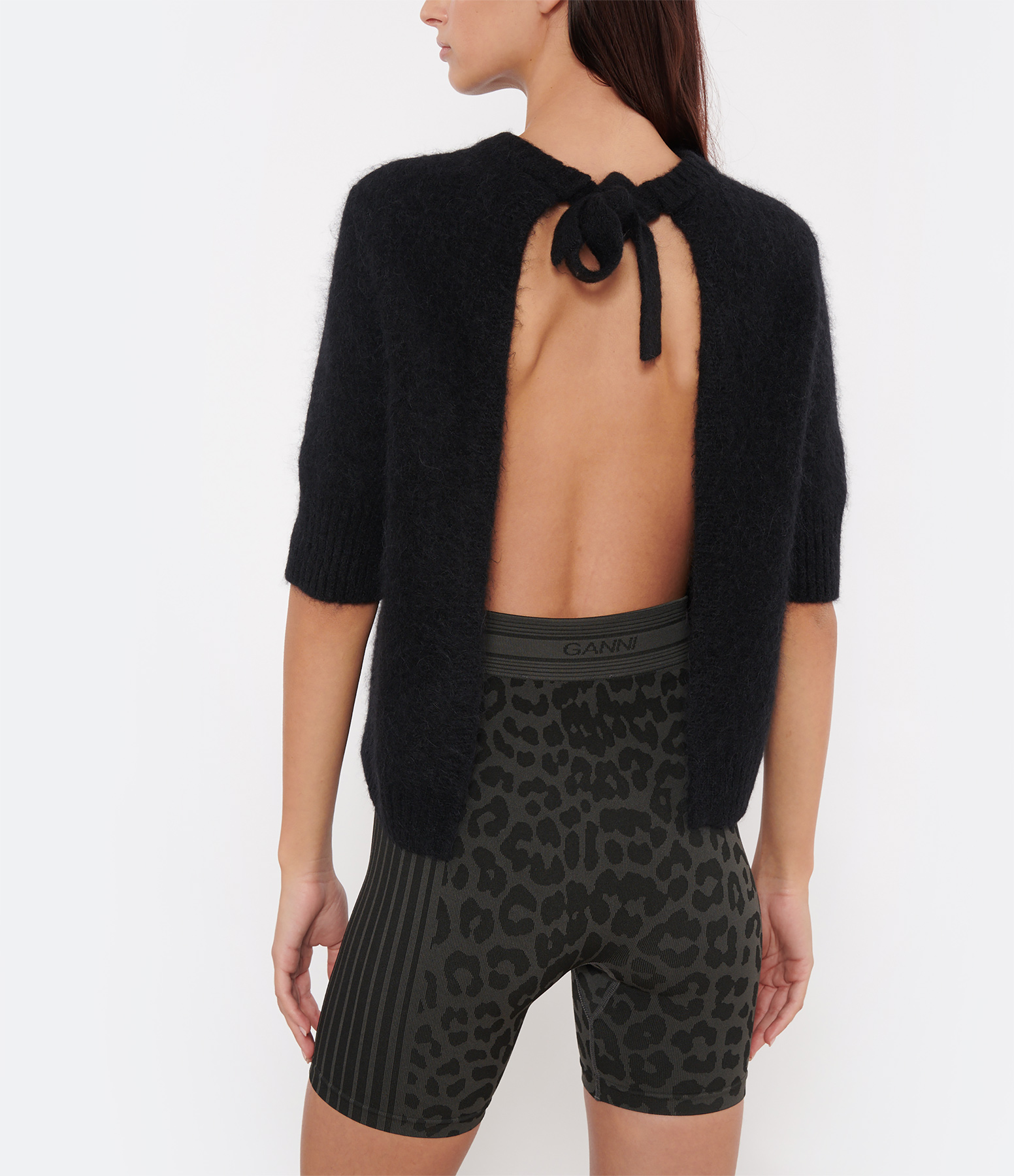 Black Backless Top