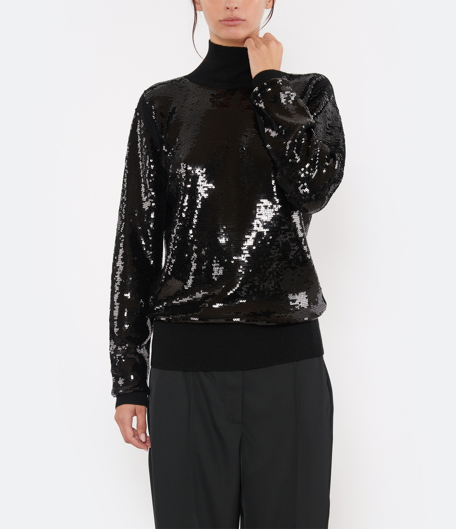 Black Roll-Neck Jumper