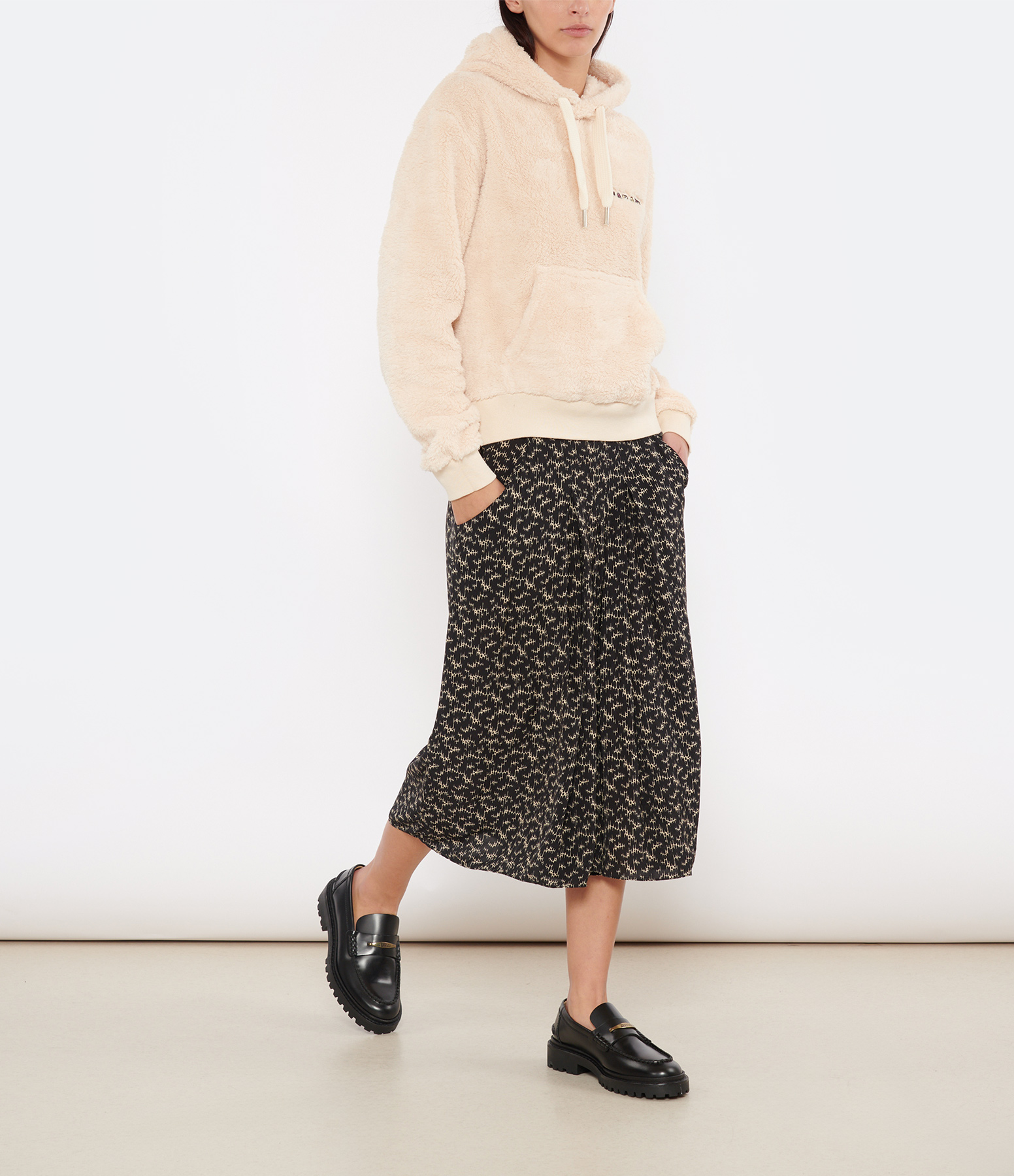 Eolia Black Midi Skirt