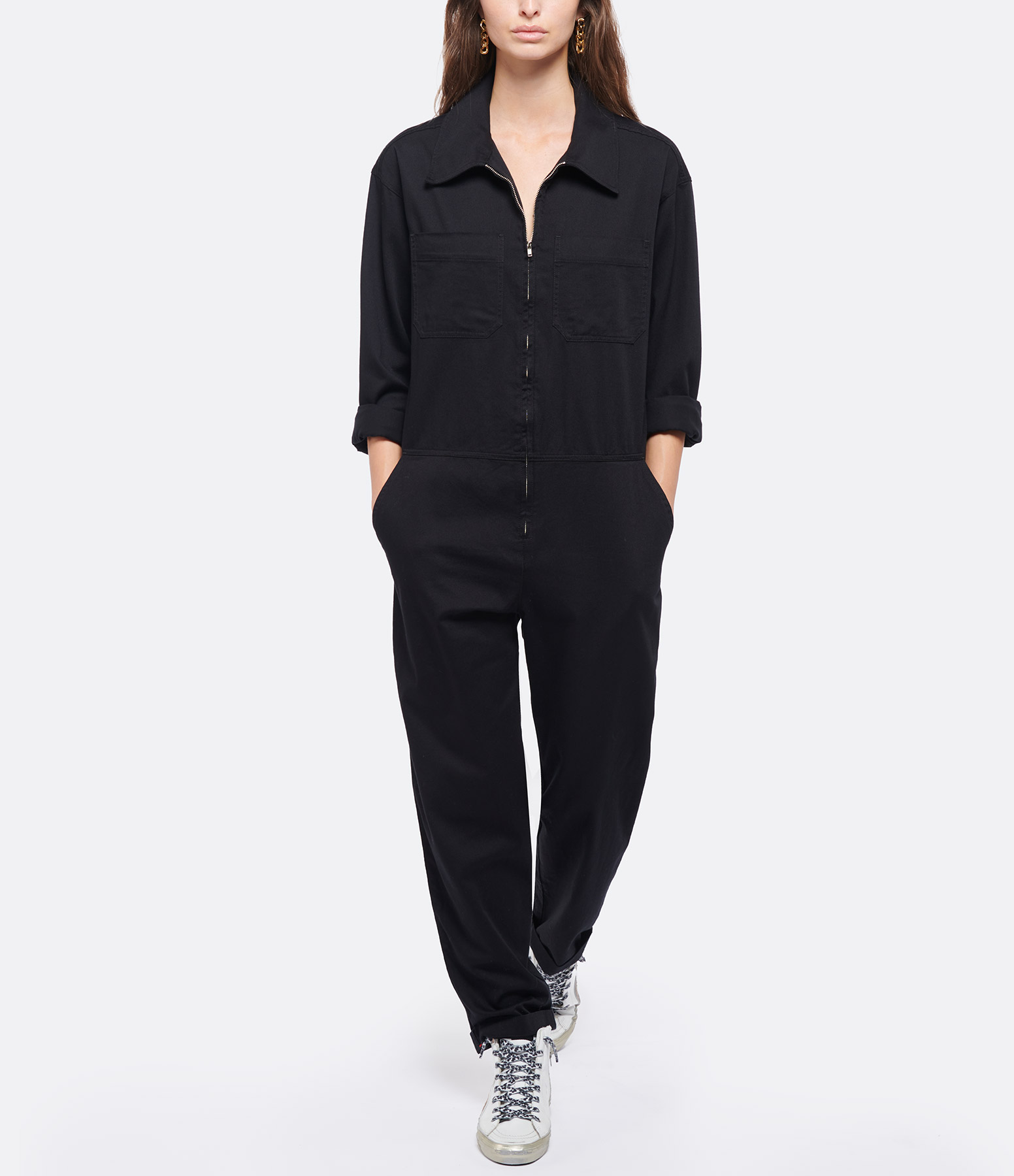 Westynn Black Cotton Jumpsuit