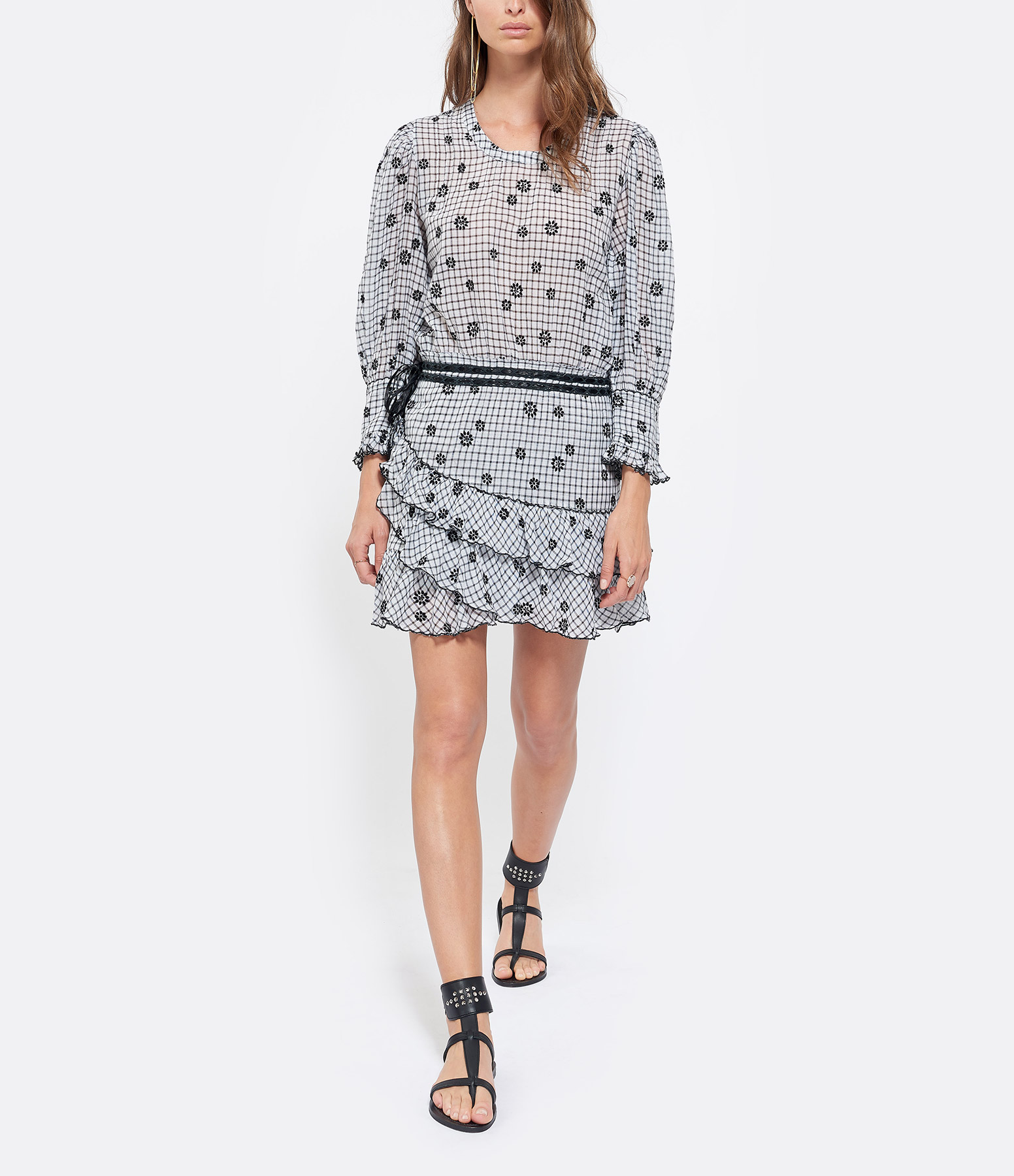 Lorelei Cotton Dress in Charcoal