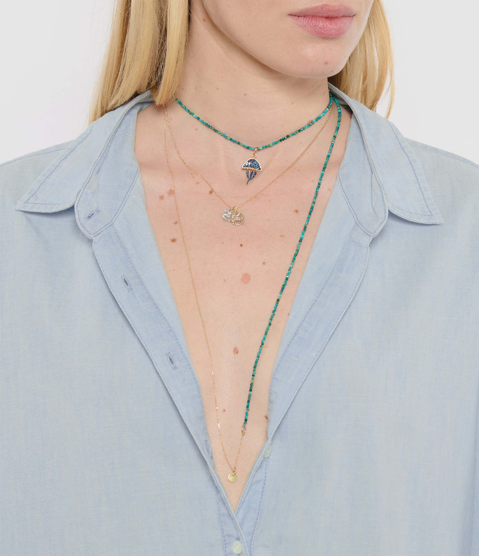 Azurite ‘Sublime Minéral’ Long Necklace