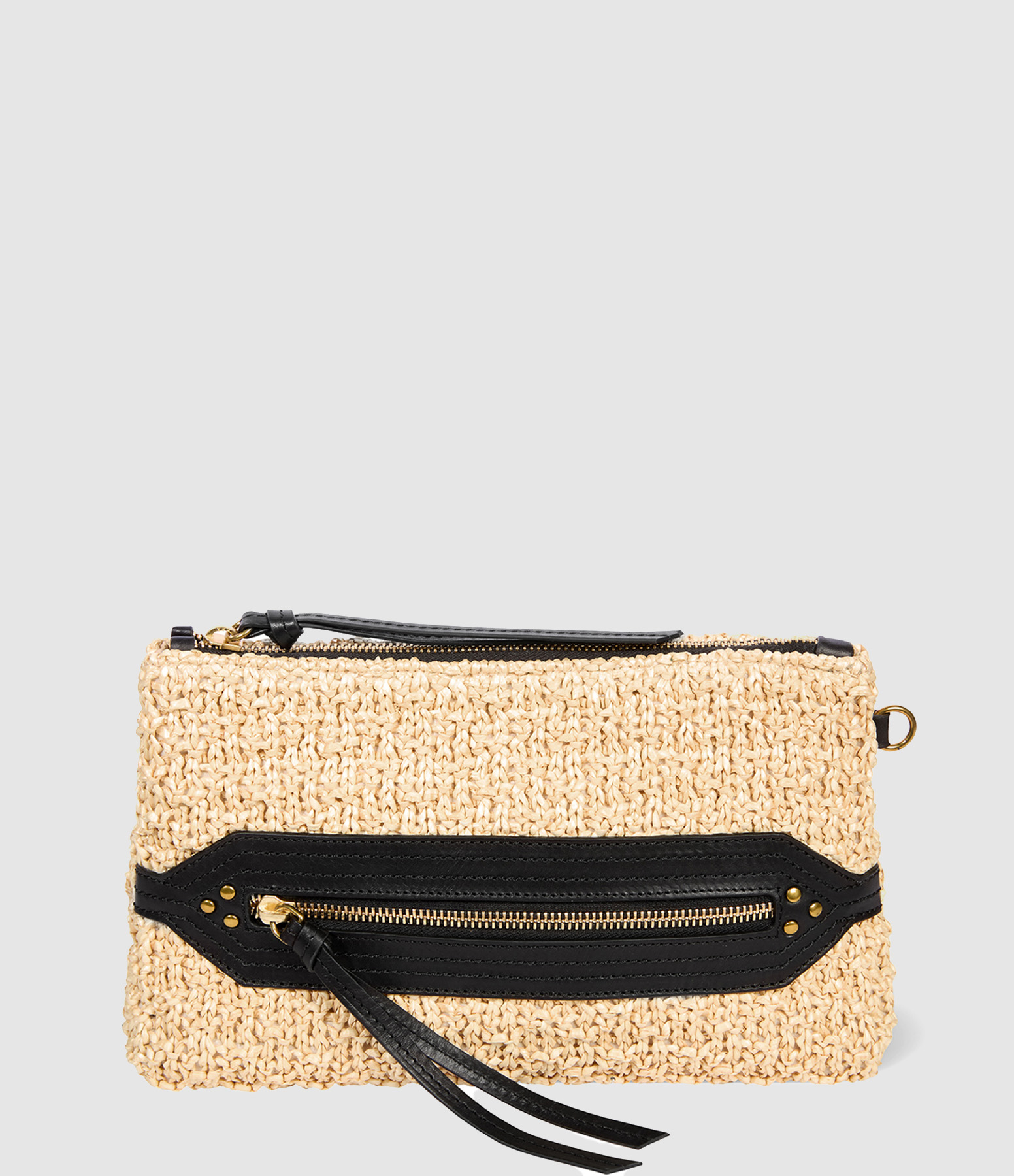 Lucky Clutch Bag in Natural, Raphia Collection