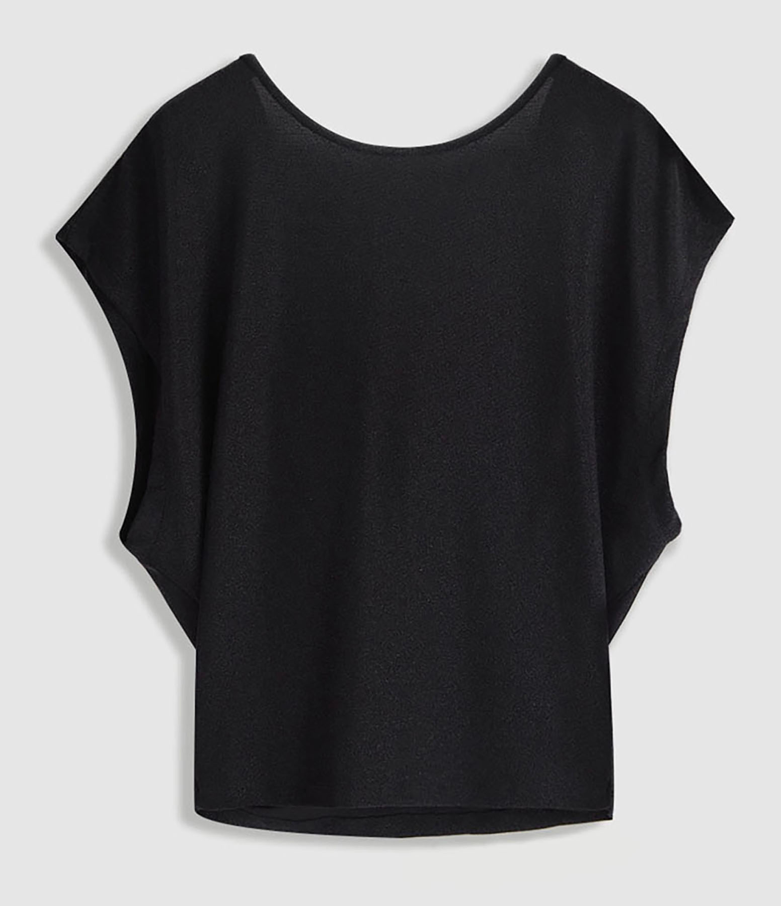 Noga Drop Jersey Top in Black Lurex