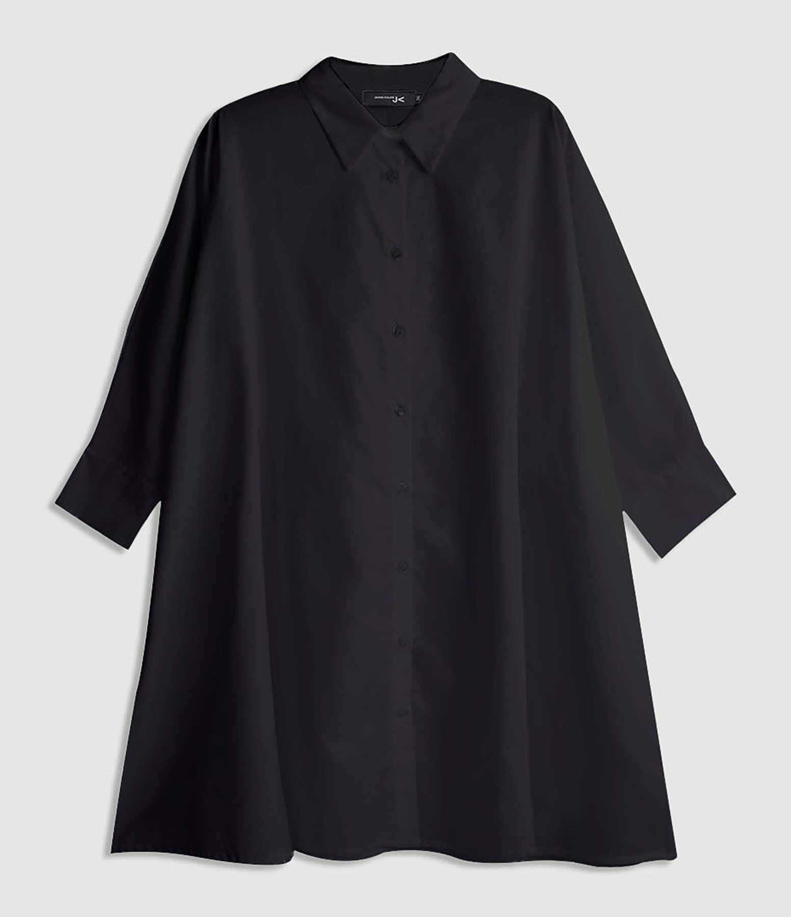 Noli Cotton Satin Poplin Shirt Dress – Black