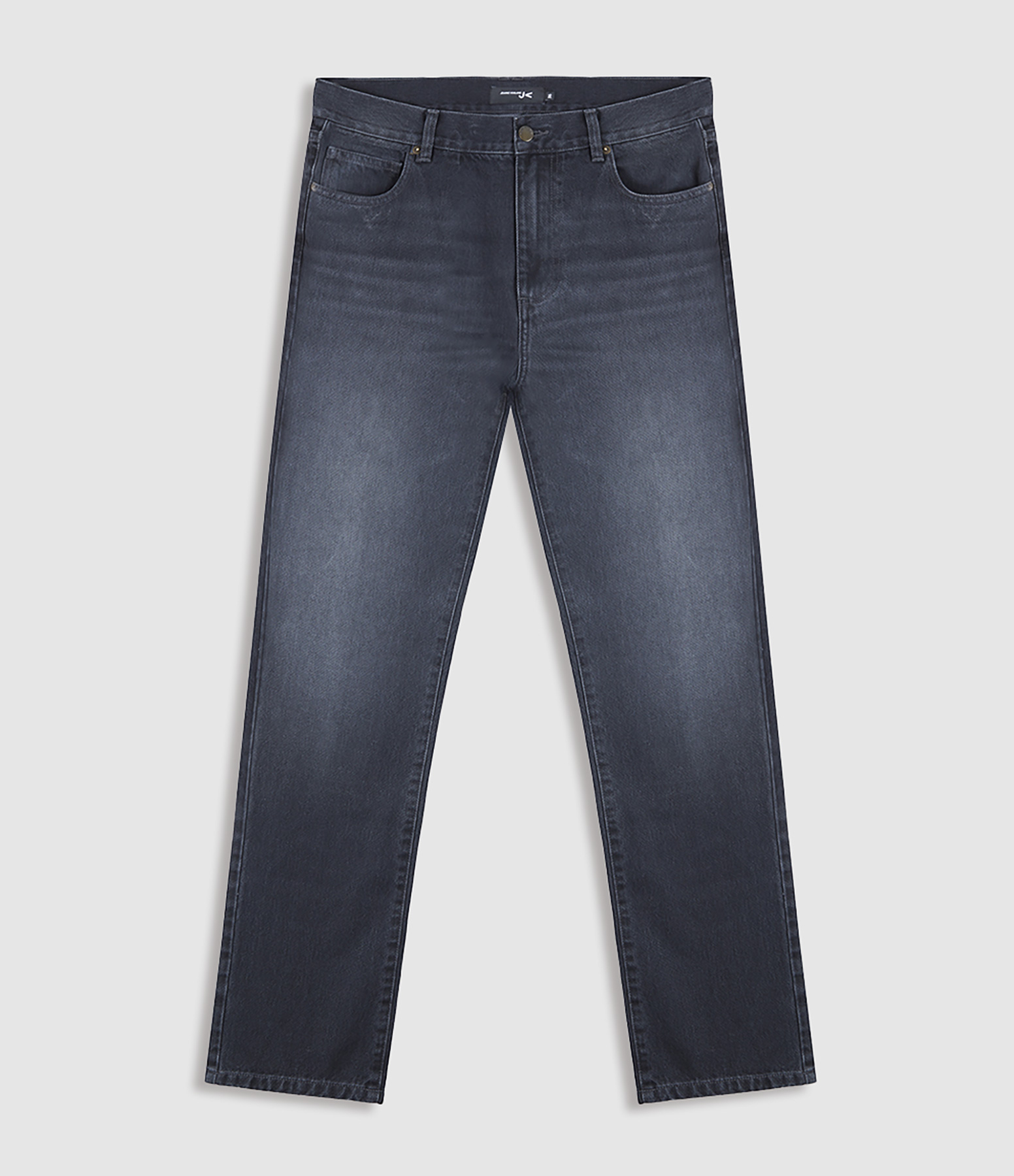 Jean Olly Wide Straight Stone Black