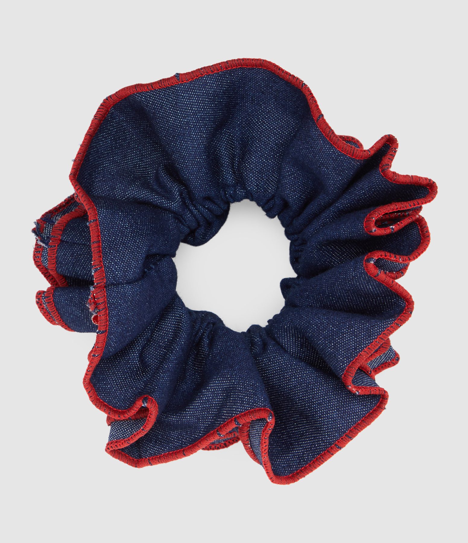 Lulli Red Denim Scrunchie