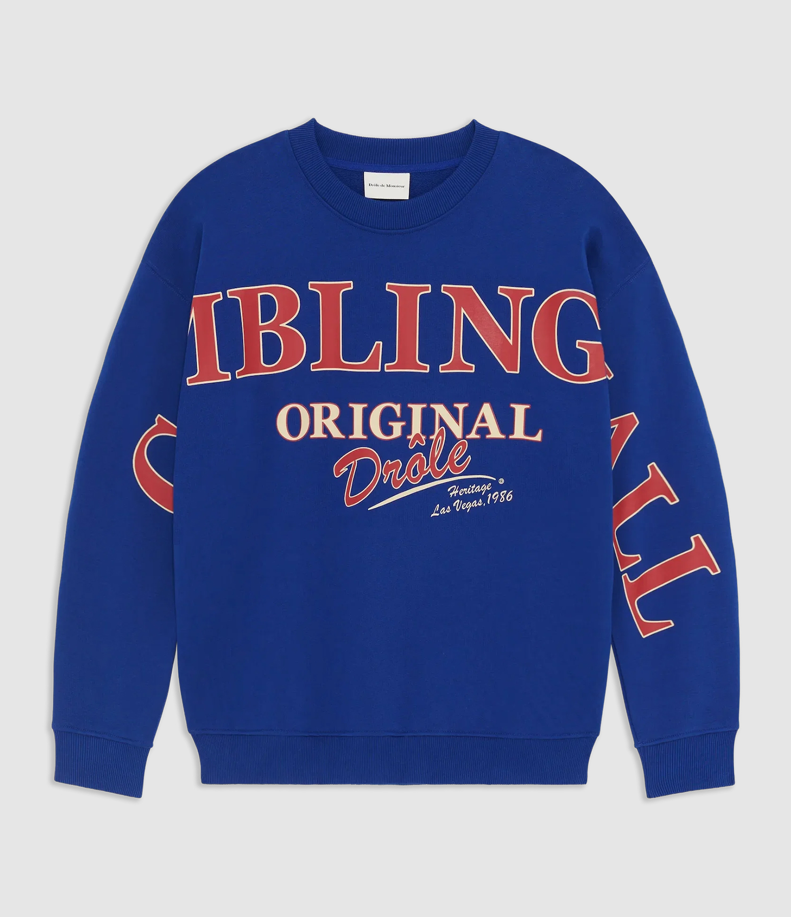 Gambling Hall Printed Blue Sweatshirt