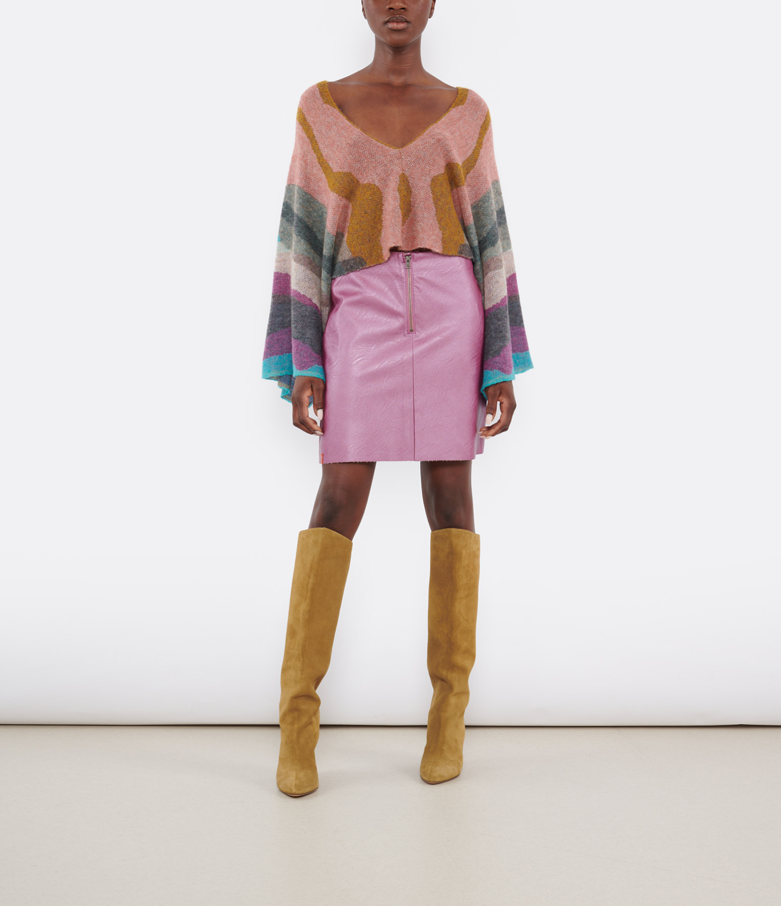 Minivegan Short Skirt in Mauve