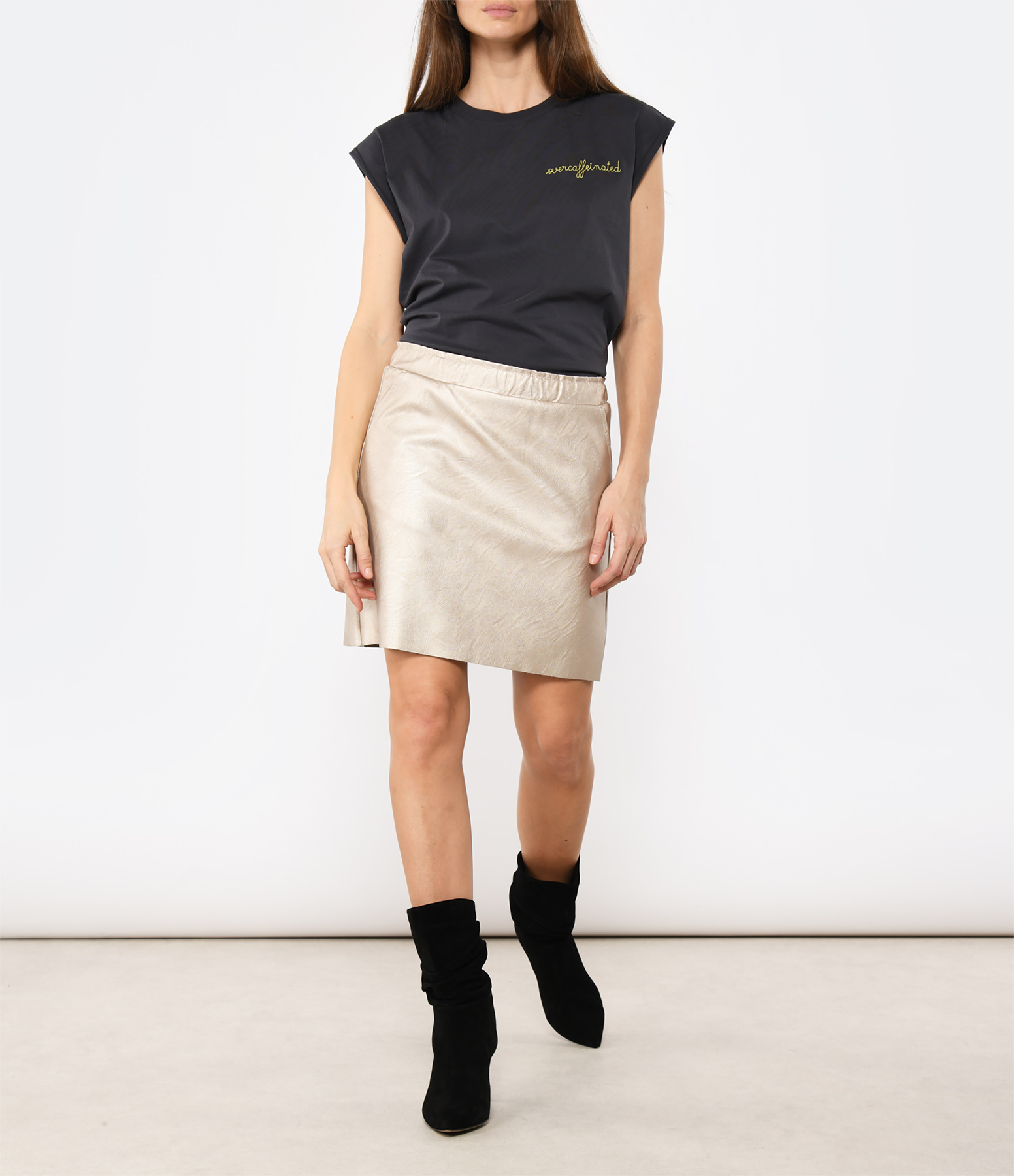 Newmini Champagne Short Skirt