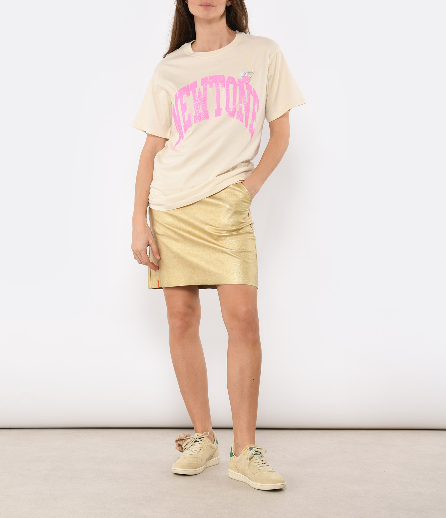 Newmini Gold Short Skirt