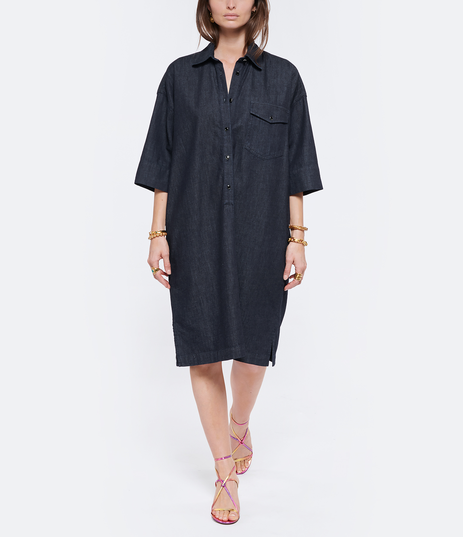 Barbara Blue Denim Shirt Dress