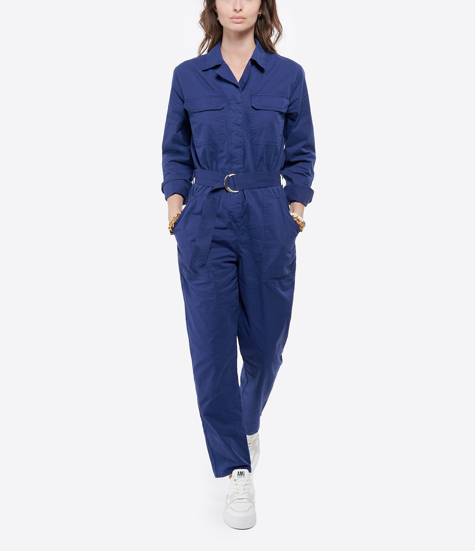 Bonnie Blue Cotton Jumpsuit