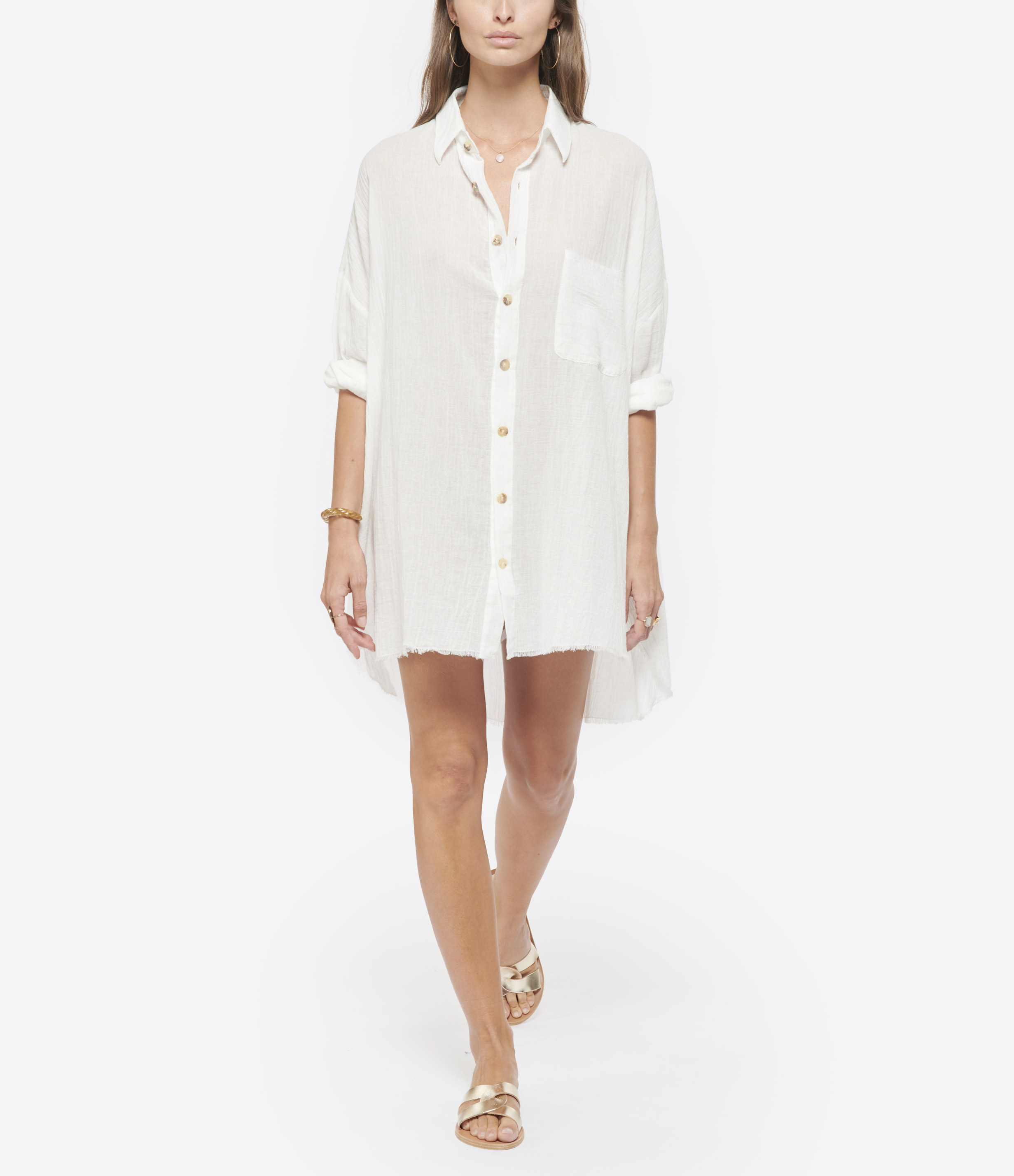 White Cotton Mykonos Dress