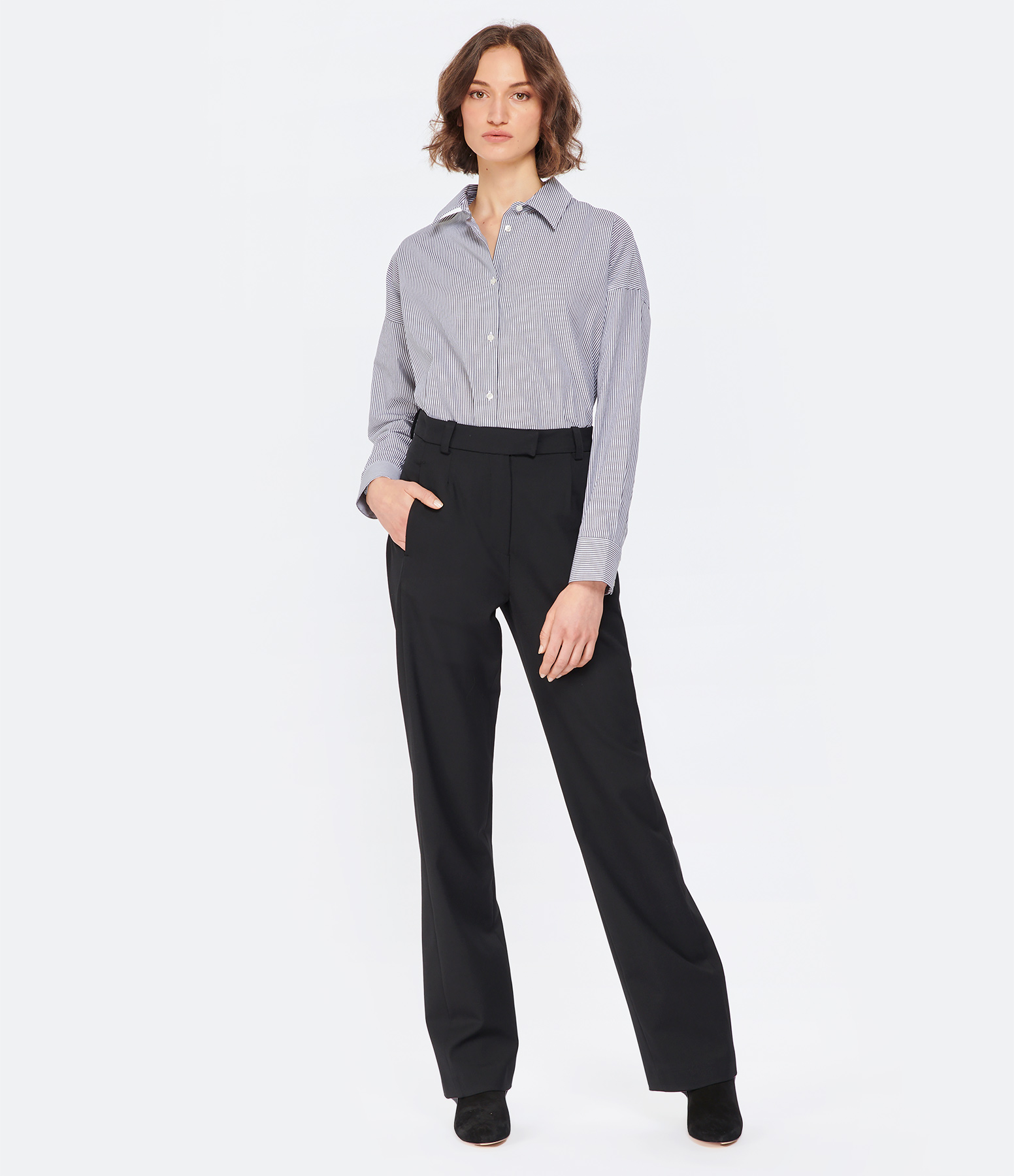 Éloïse Black Loose Stretch Trousers