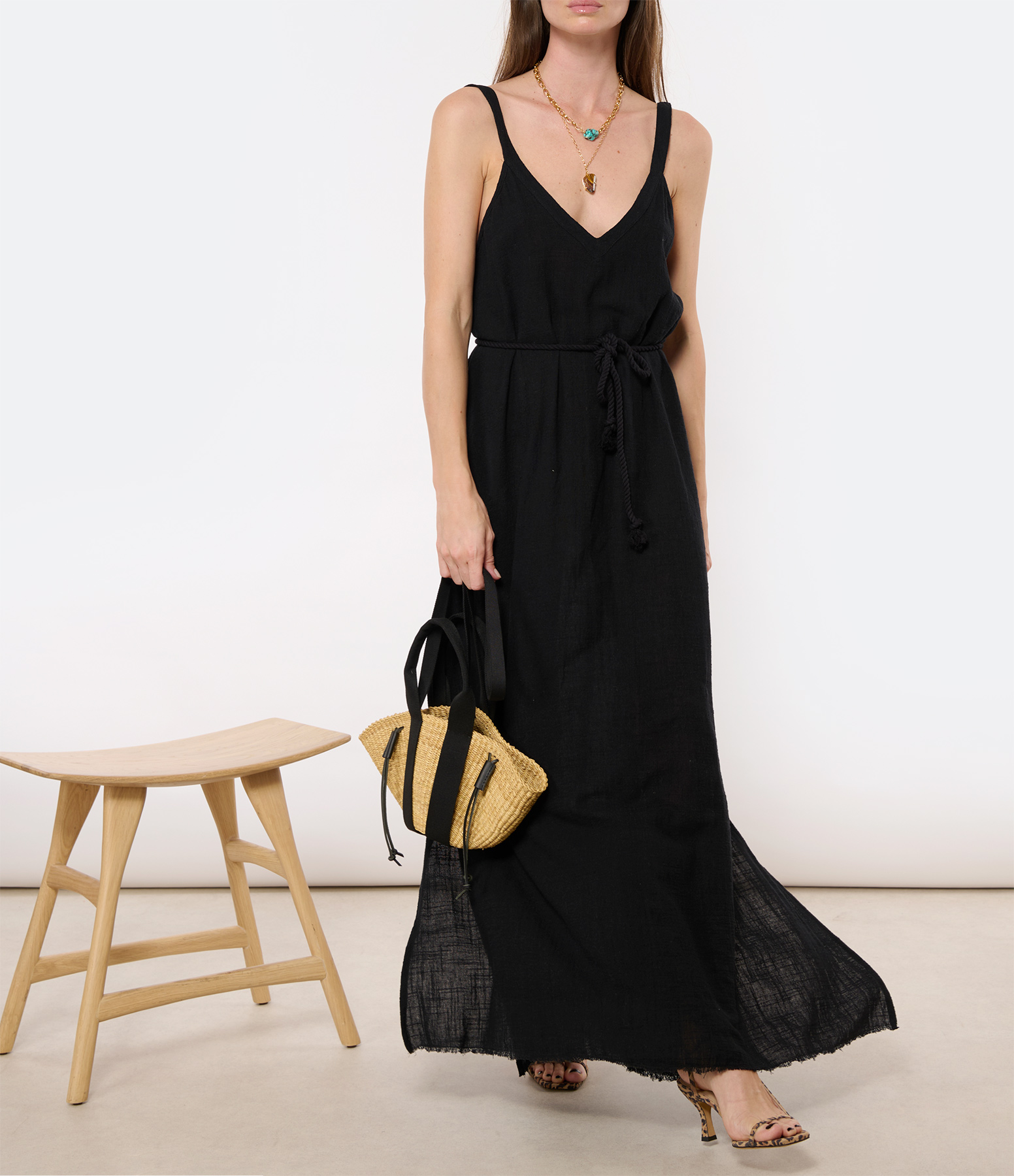 Black Backless Maxi Dress, Palma de Mallorca