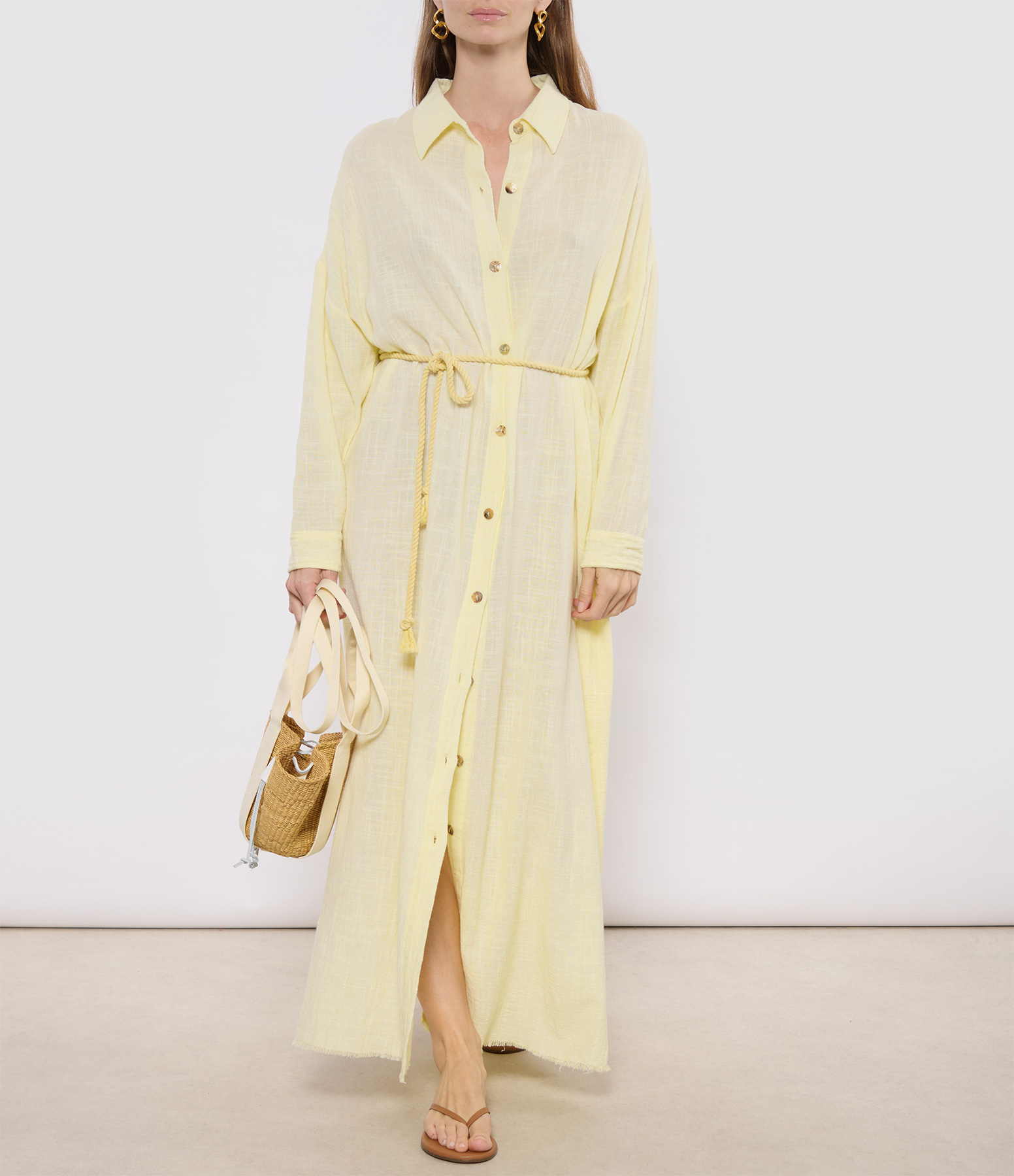 Mykonos Pastel Yellow Maxi Dress