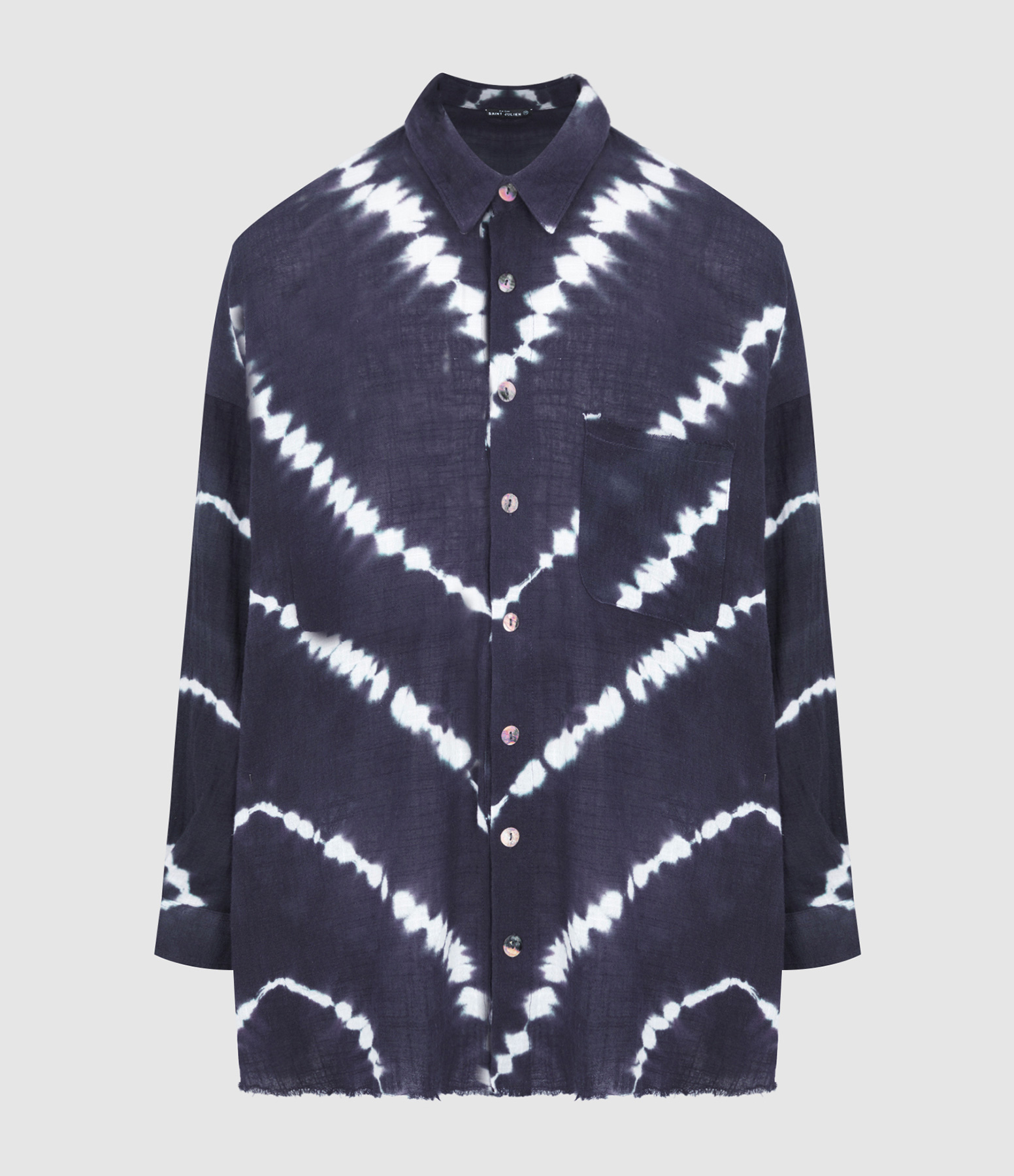 Mykonos Oversized Tie-Dye Shirt in Bingin Black