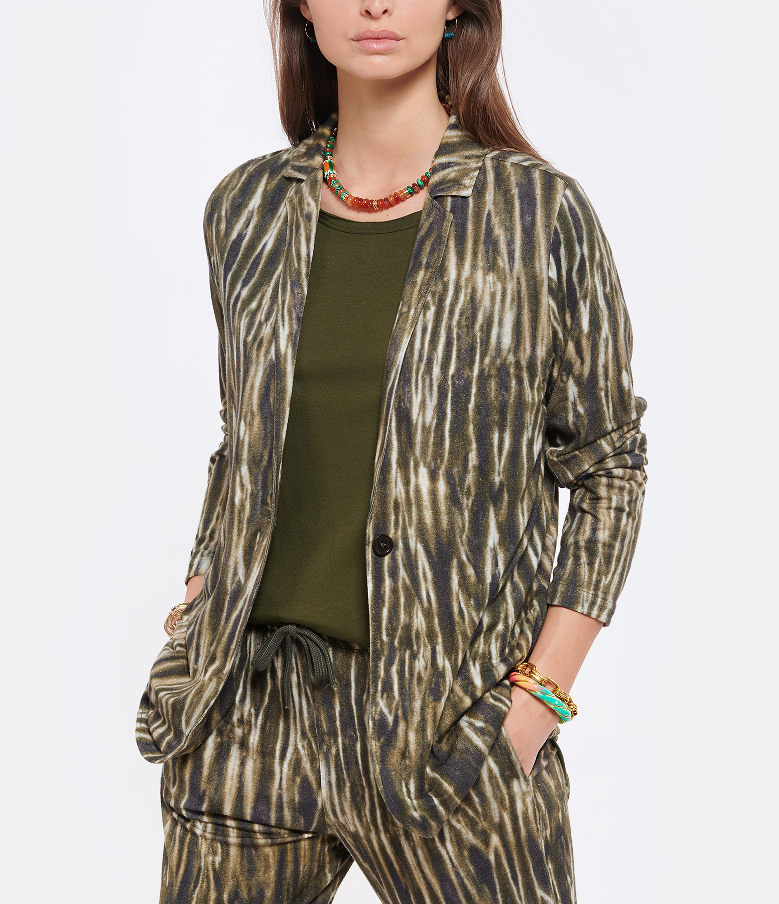 Khaki Linen Blazer