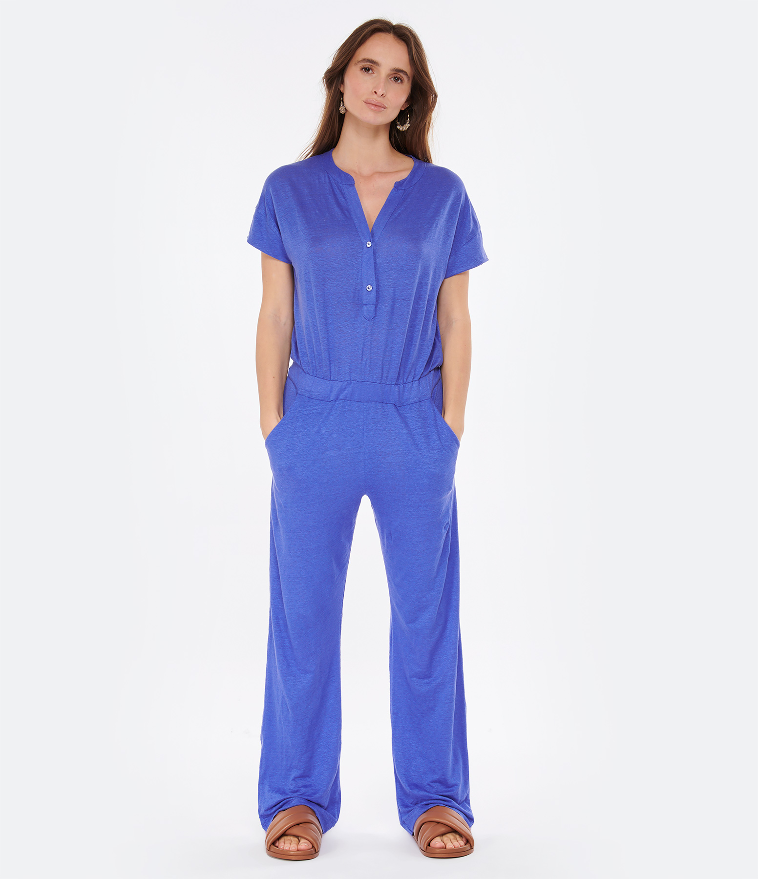 Mediterranean Linen Jumpsuit