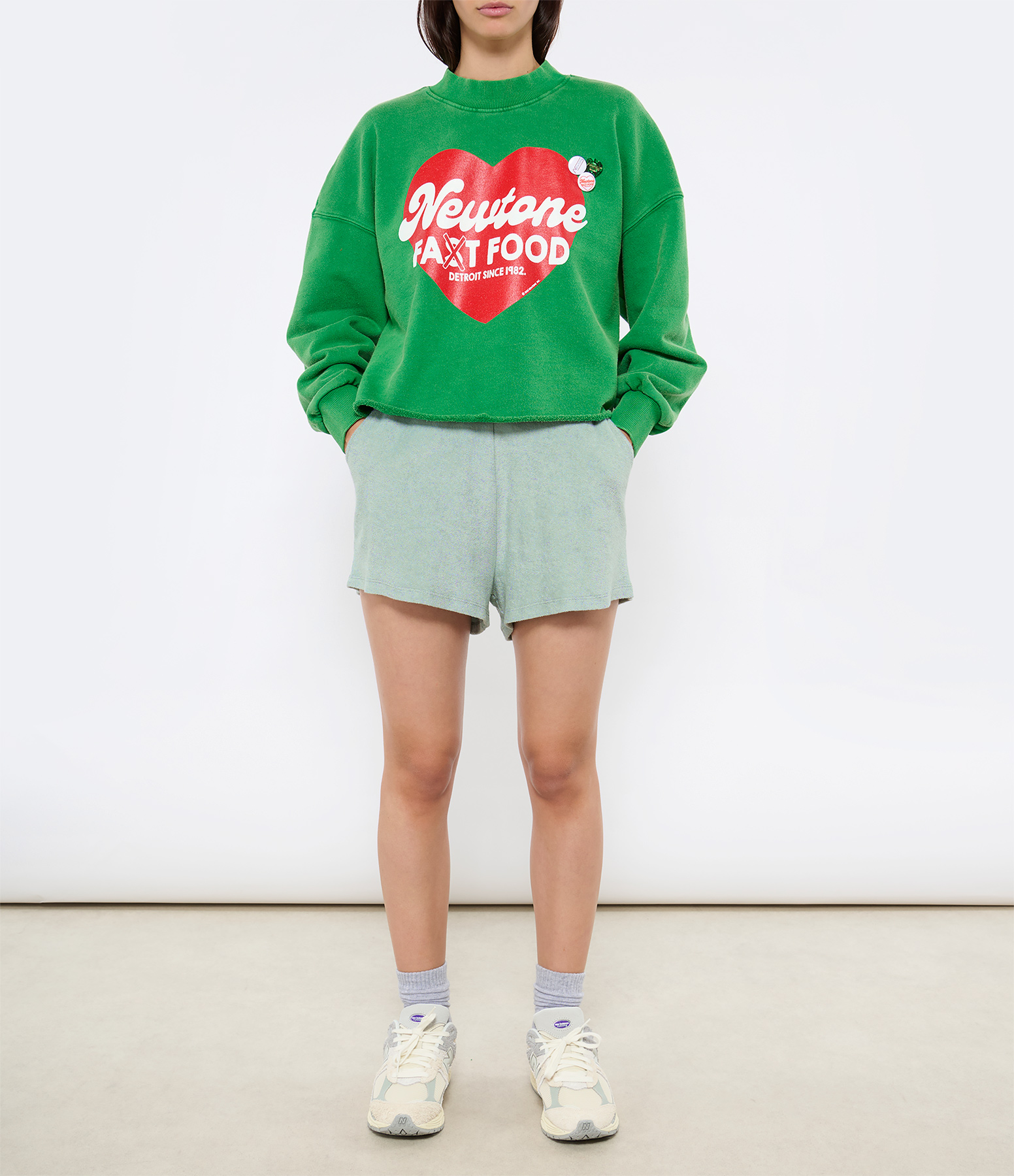 Aqua Terry Cotton Shorts