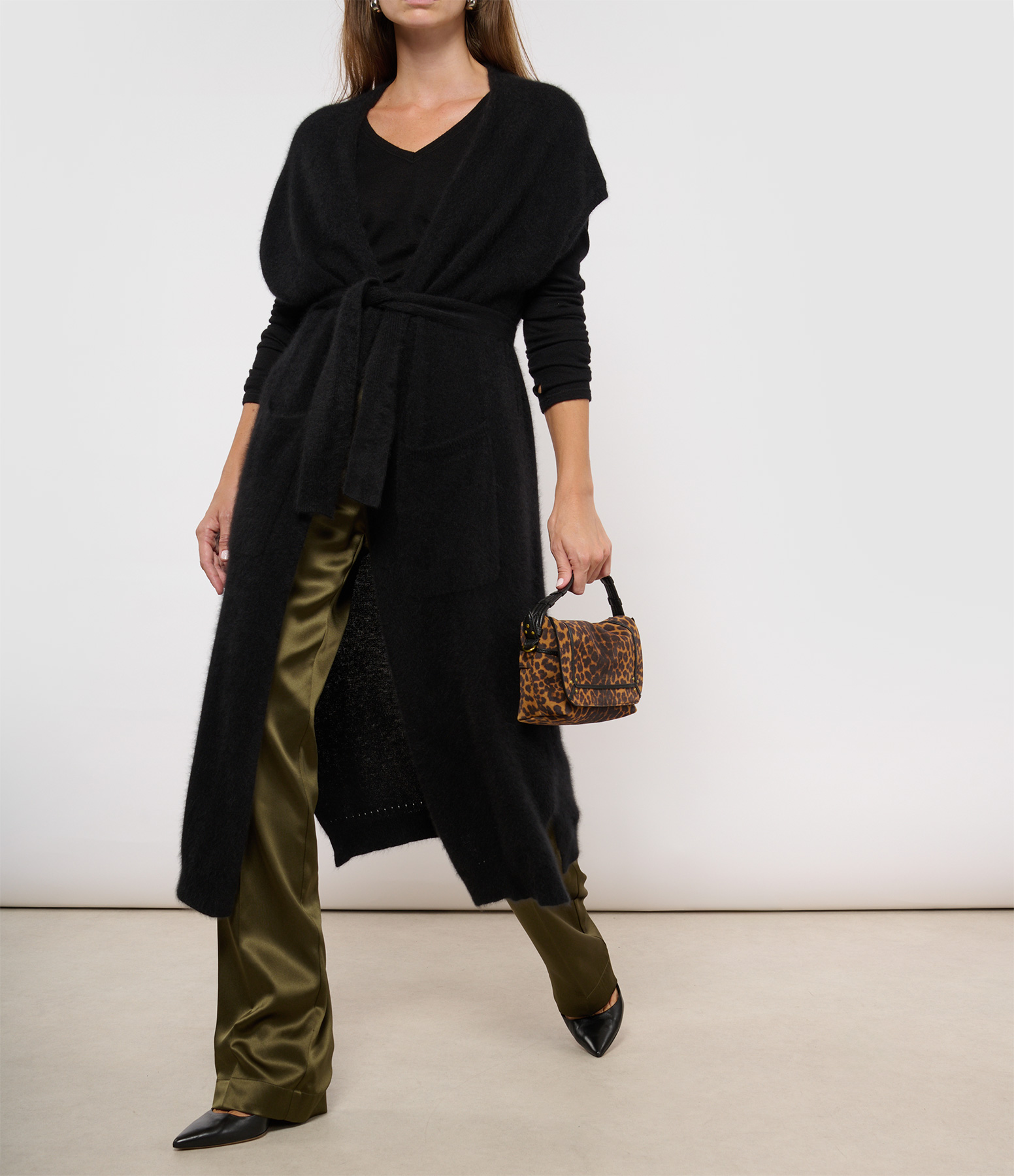 Long Black Waistcoat