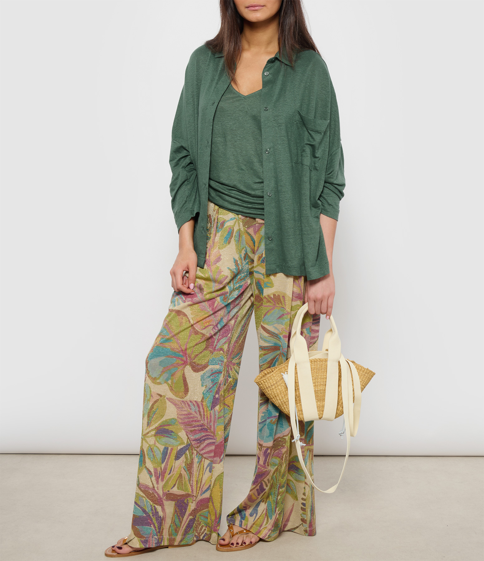 Green 3/4-Sleeve Shirt