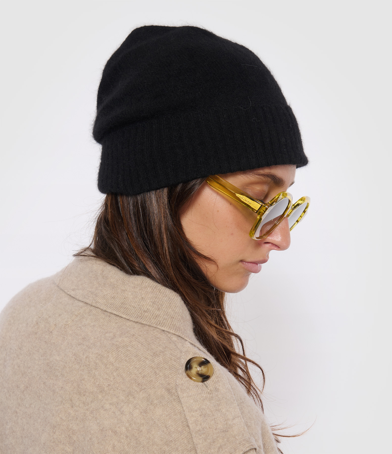 Black Turn-up Beanie
