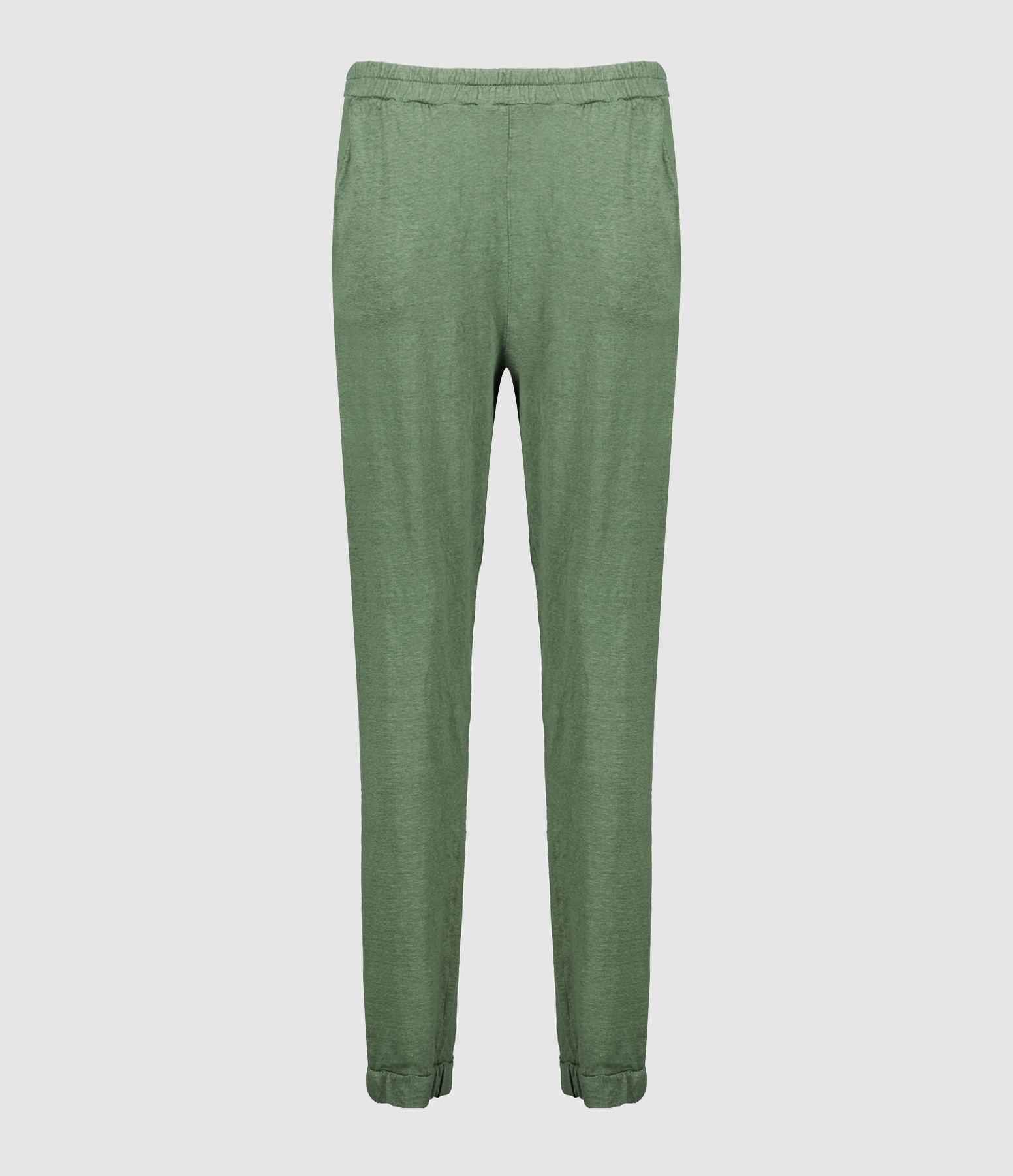 English Green Linen Trousers