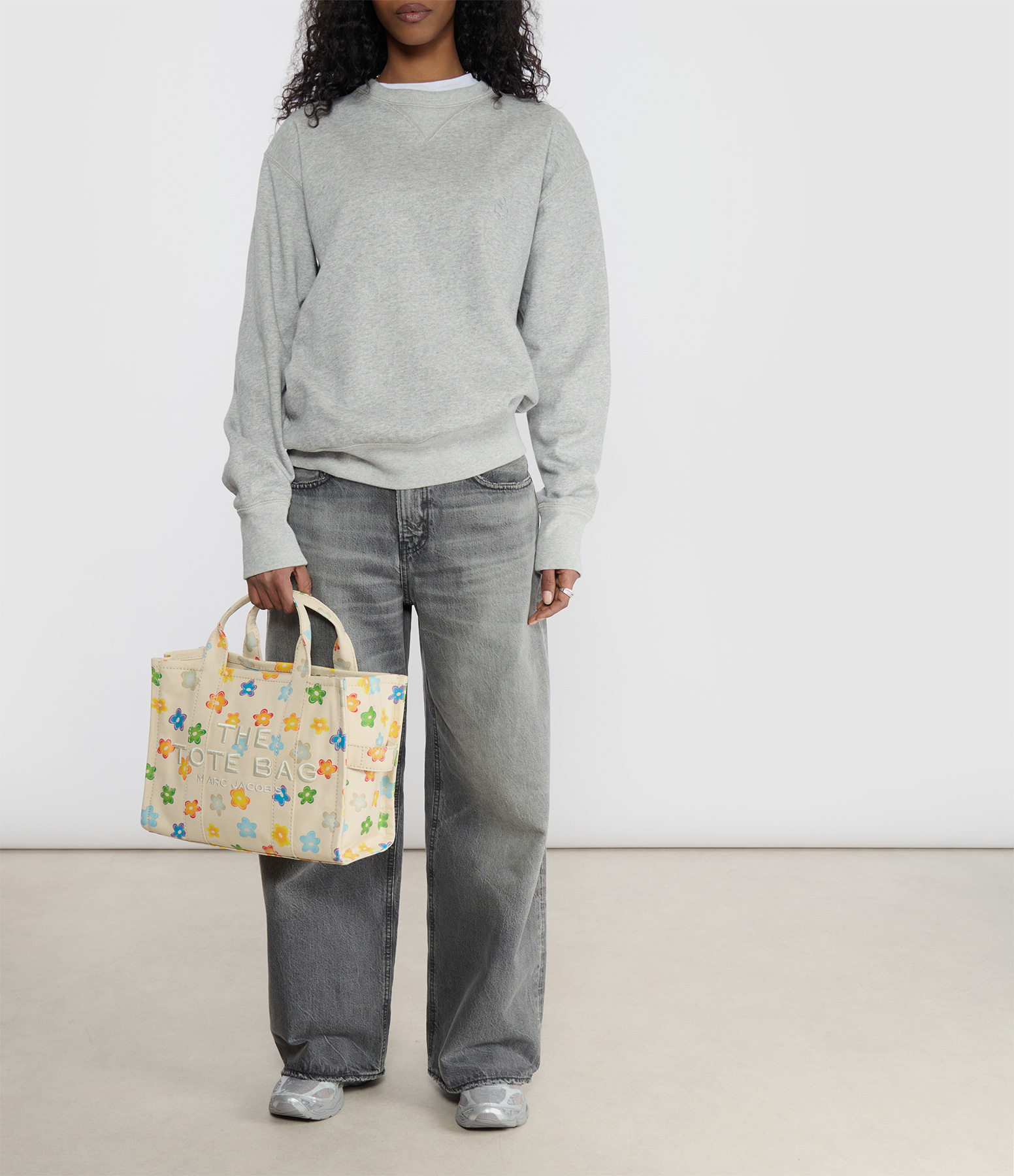 The Medium Tote Bag in White Multi